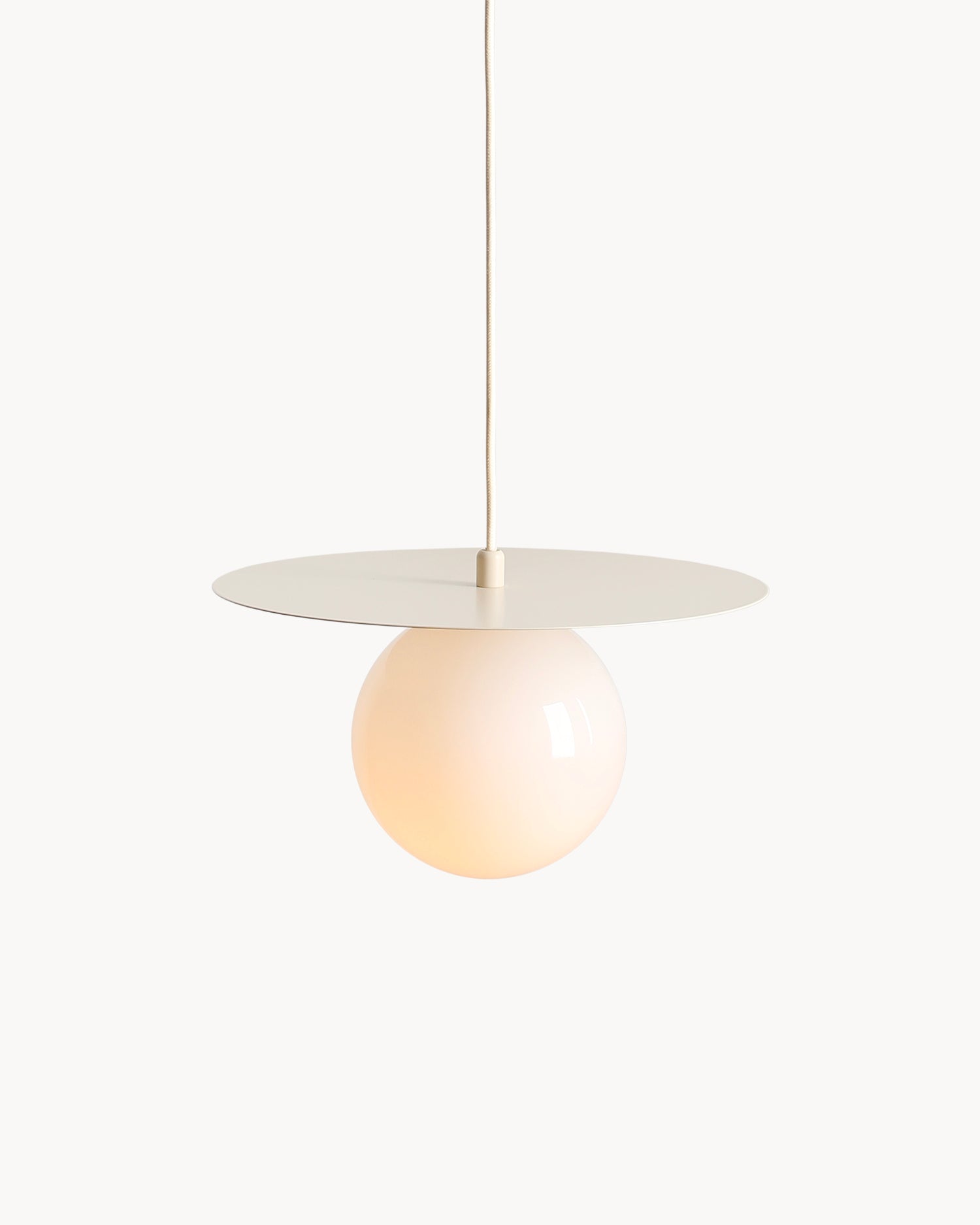Lampada a sospensione Loop, crema