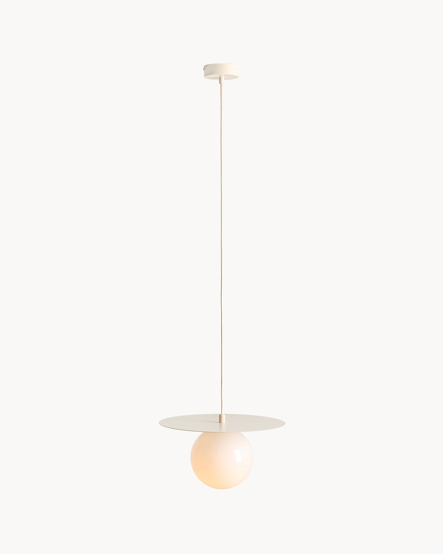 Lampada a sospensione Loop, crema