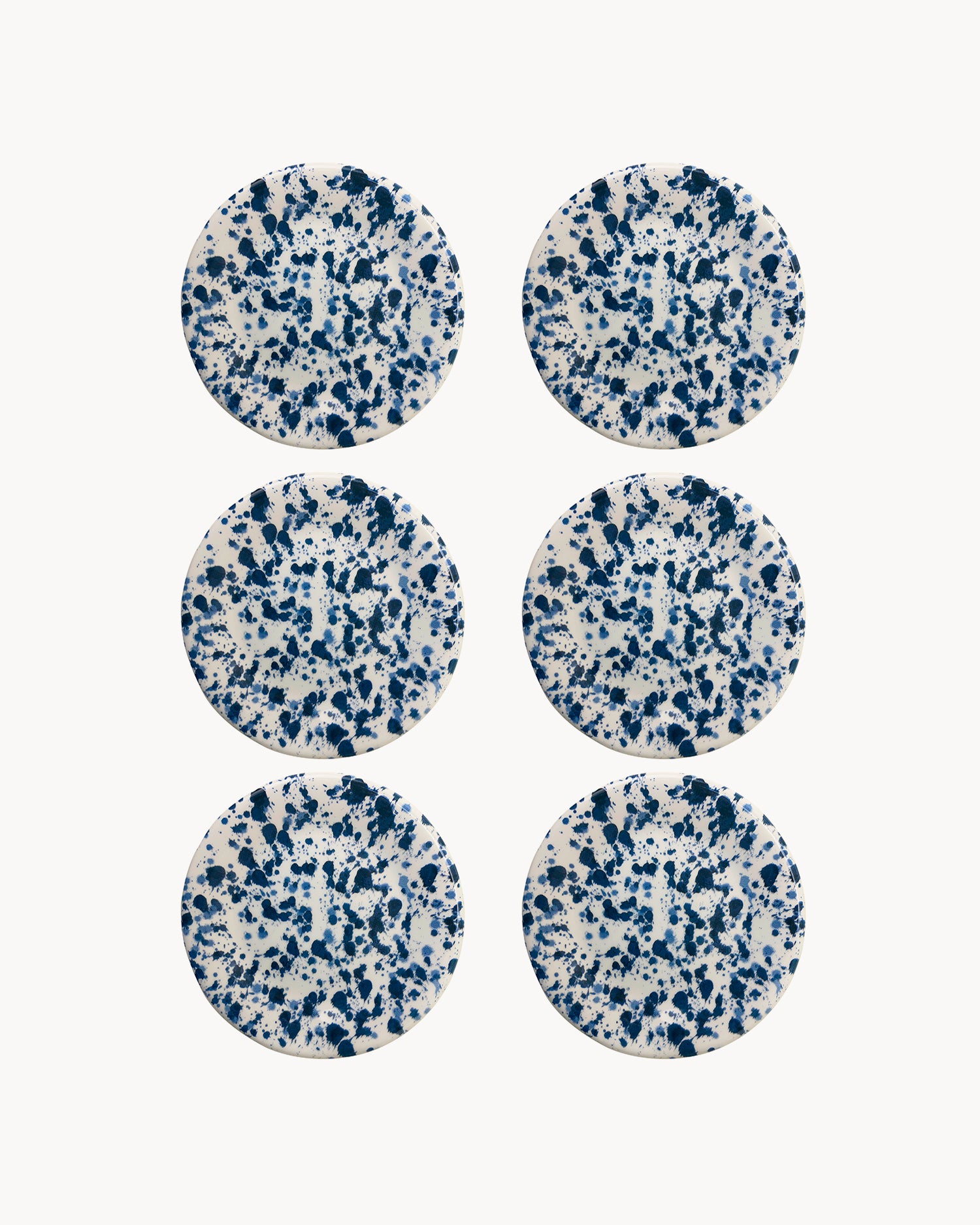 Set 6 piatti piani in ceramica realizzati a mano Impulso