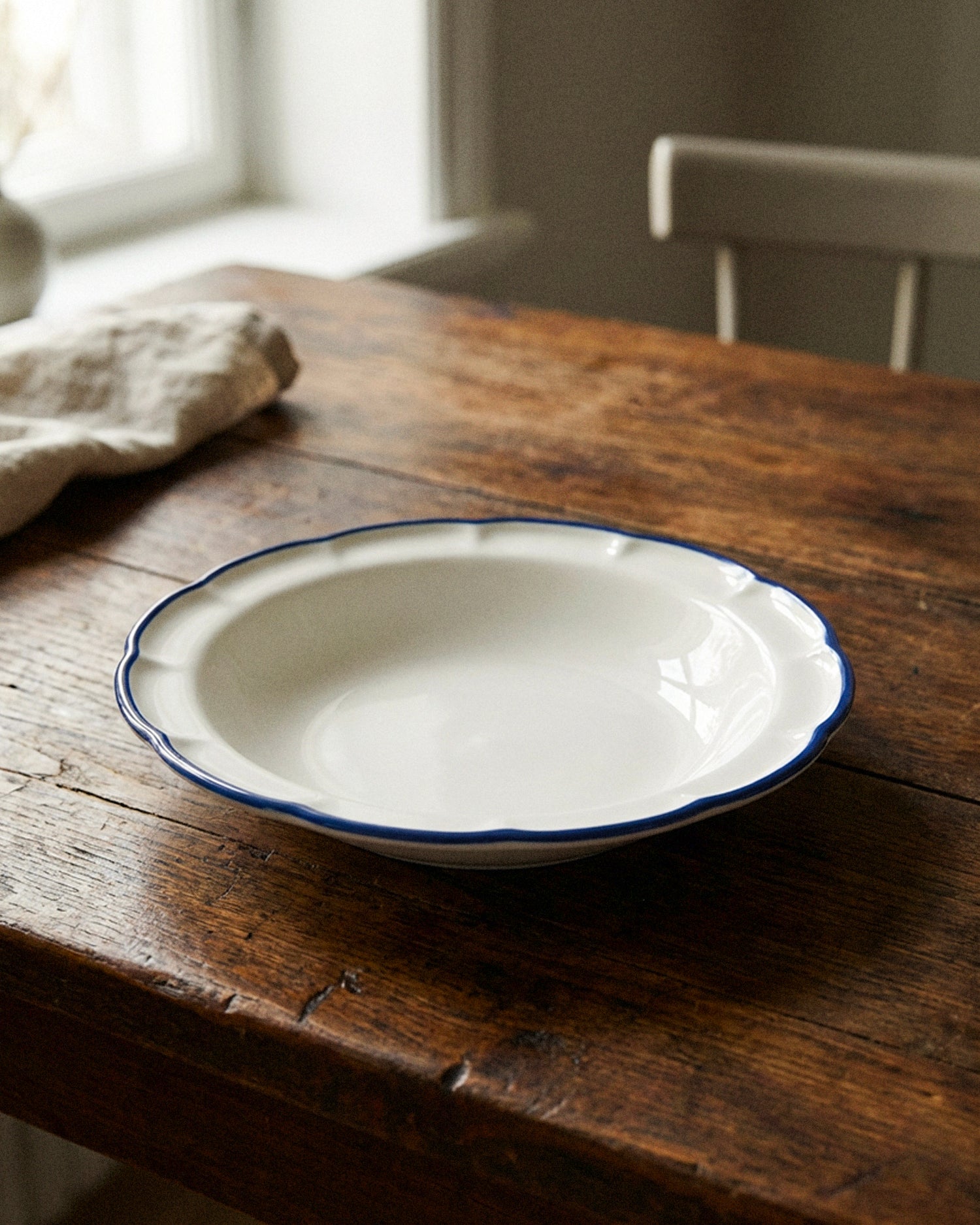 Set 6 piatti fondi in ceramica realizzati a mano Filo