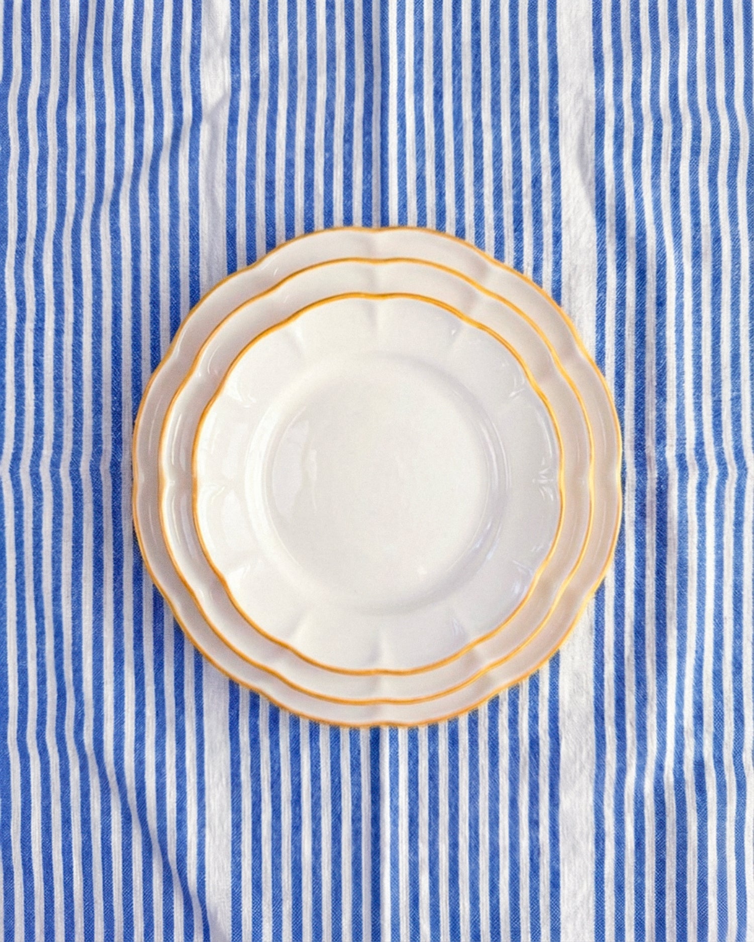 Set 6 piatti piani in ceramica realizzati a mano Filo