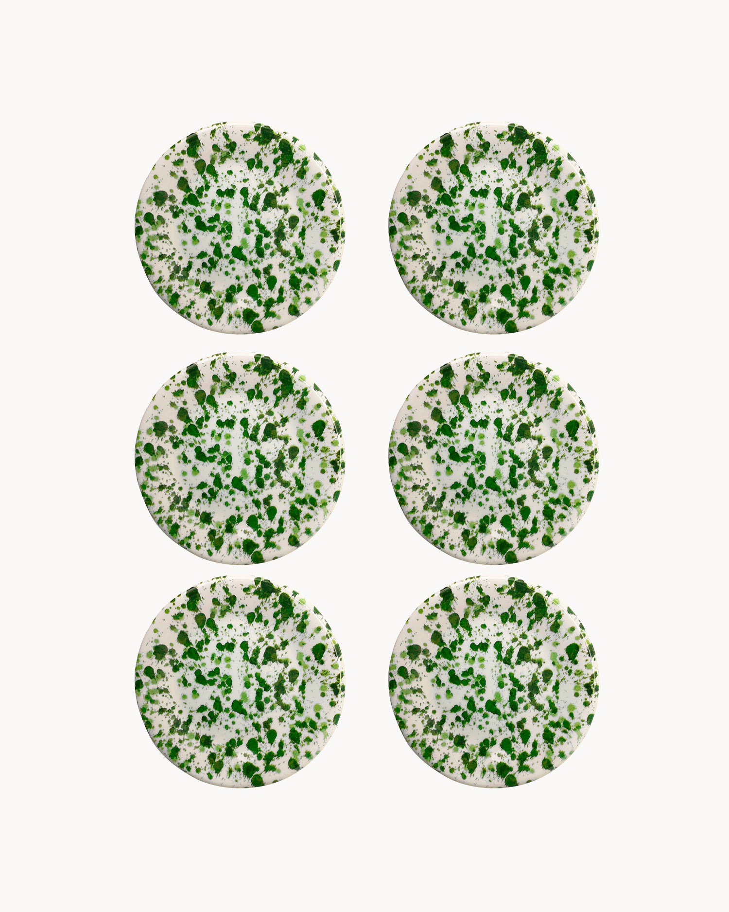 Set 6 piatti piani in ceramica realizzati a mano Impulso