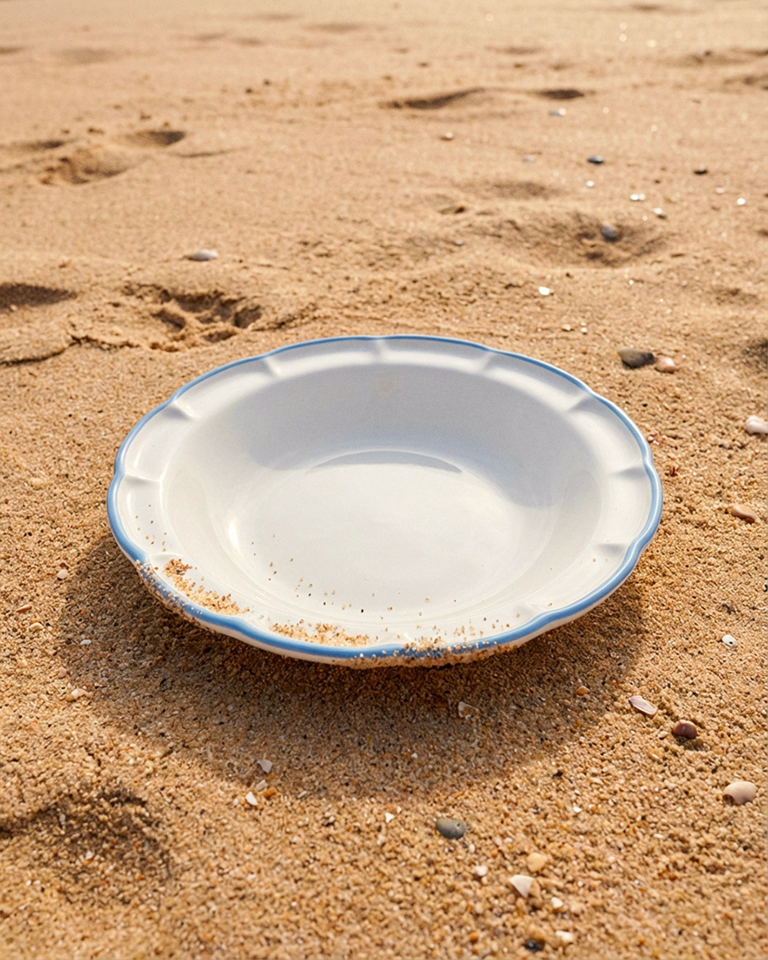 Set 6 piatti fondi in ceramica realizzati a mano Filo