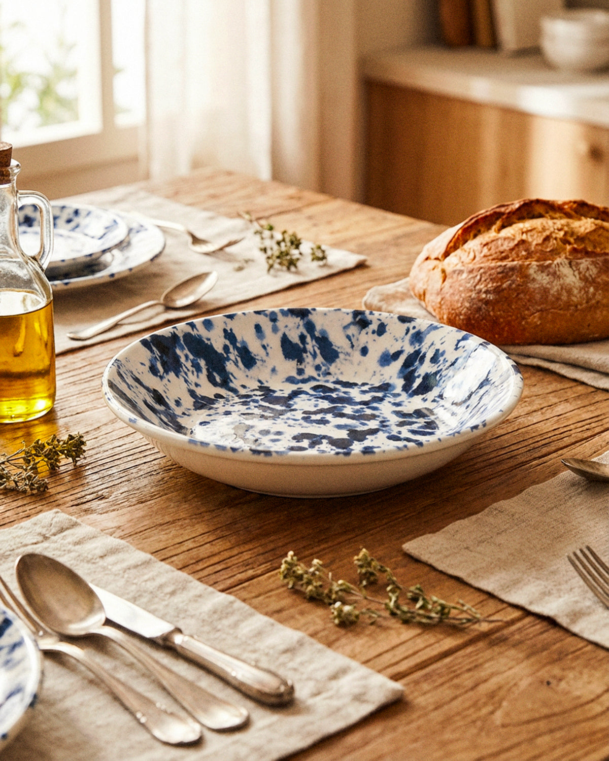 Set 6 piatti fondi in ceramica realizzati a mano Impulso - Ceramica