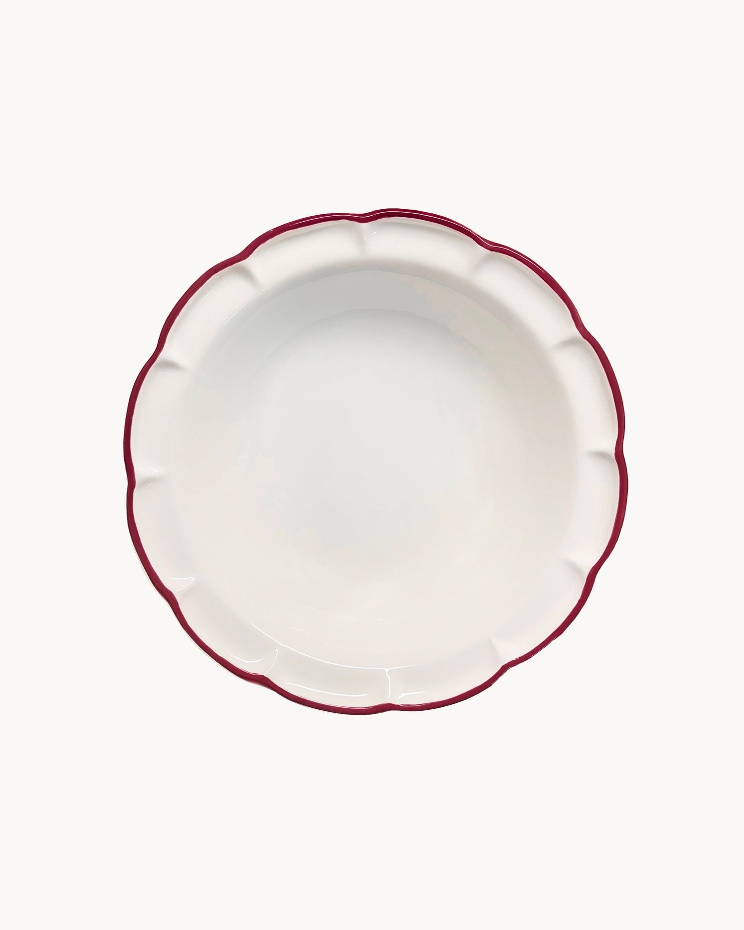 Set 6 piatti fondi in ceramica realizzati a mano Filo