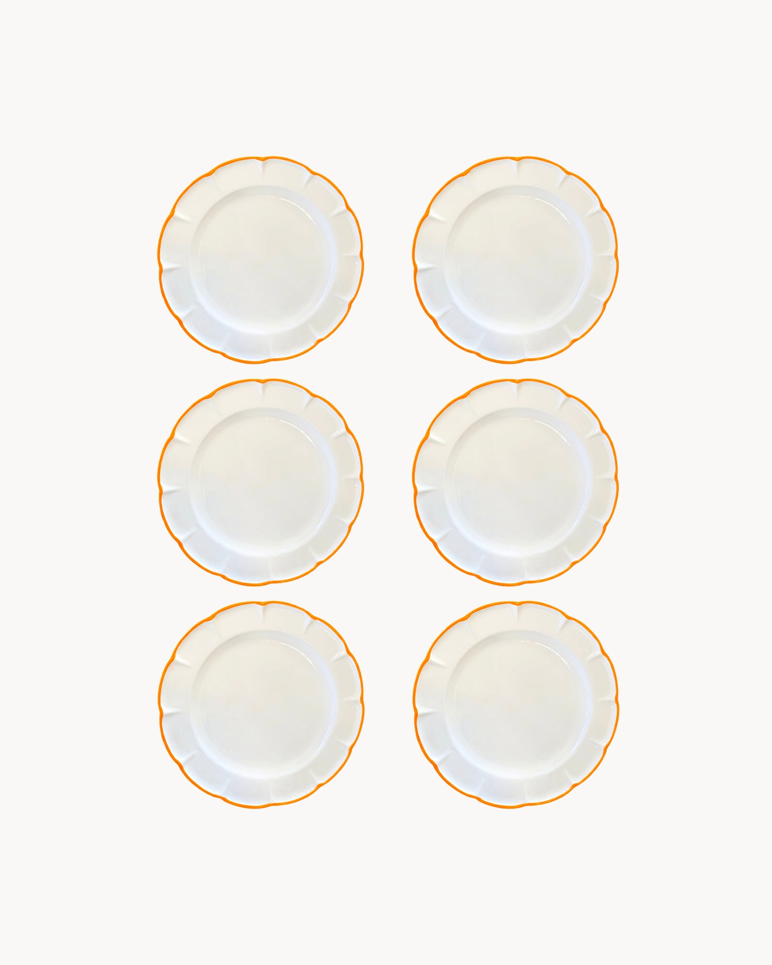 Set 6 piatti piani in ceramica realizzati a mano Filo