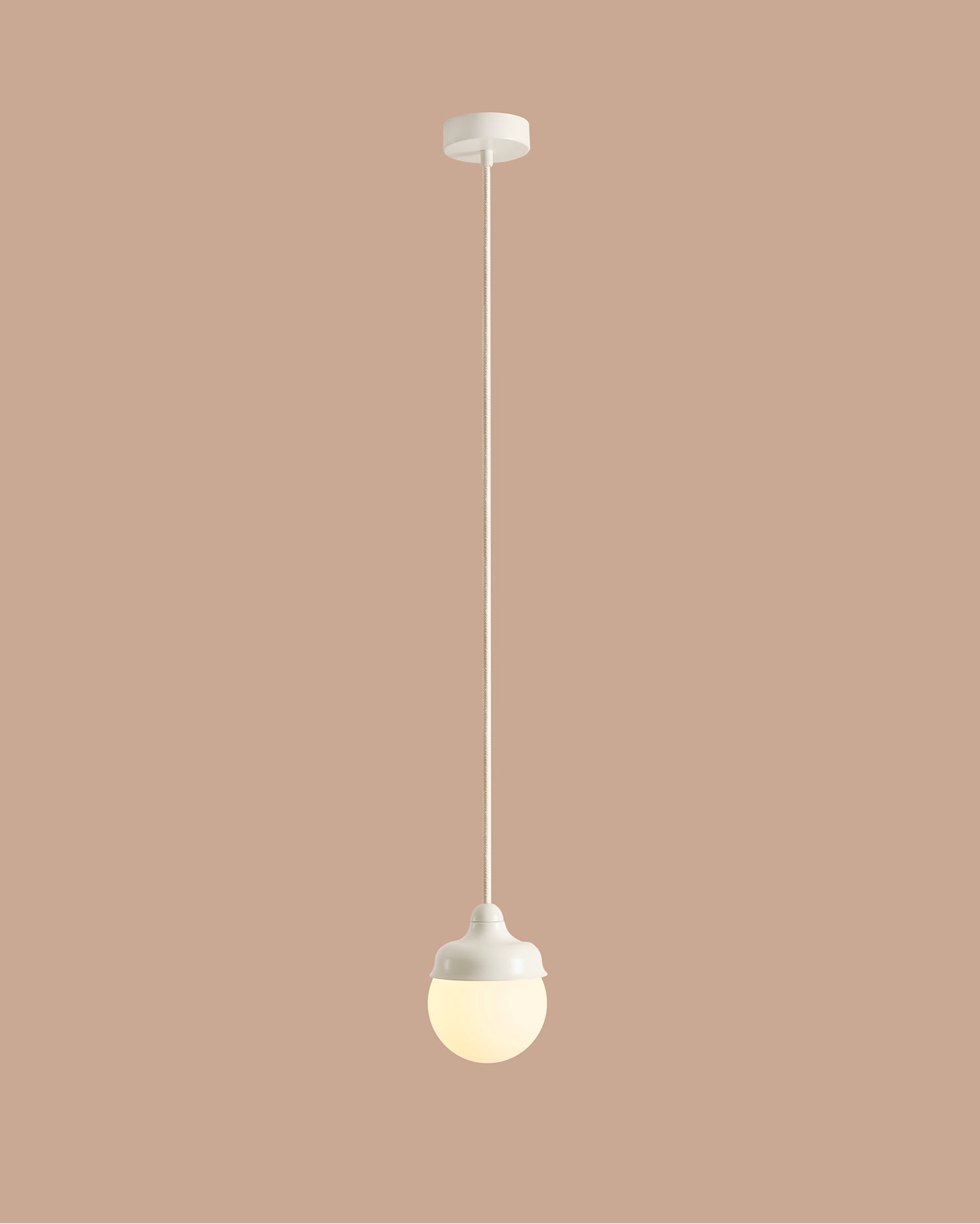 Lampada a sospensione Wave light, crema