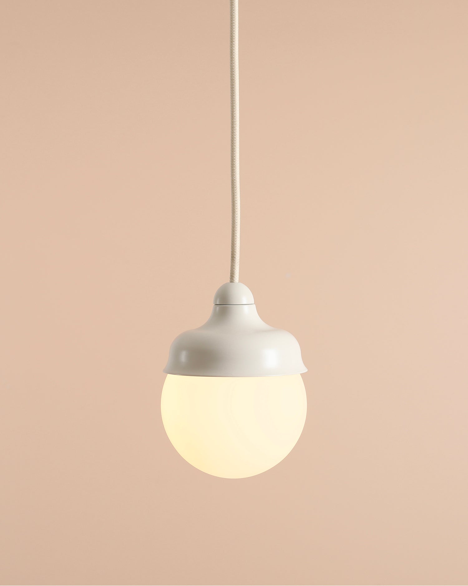 Lampada a sospensione Wave light, crema