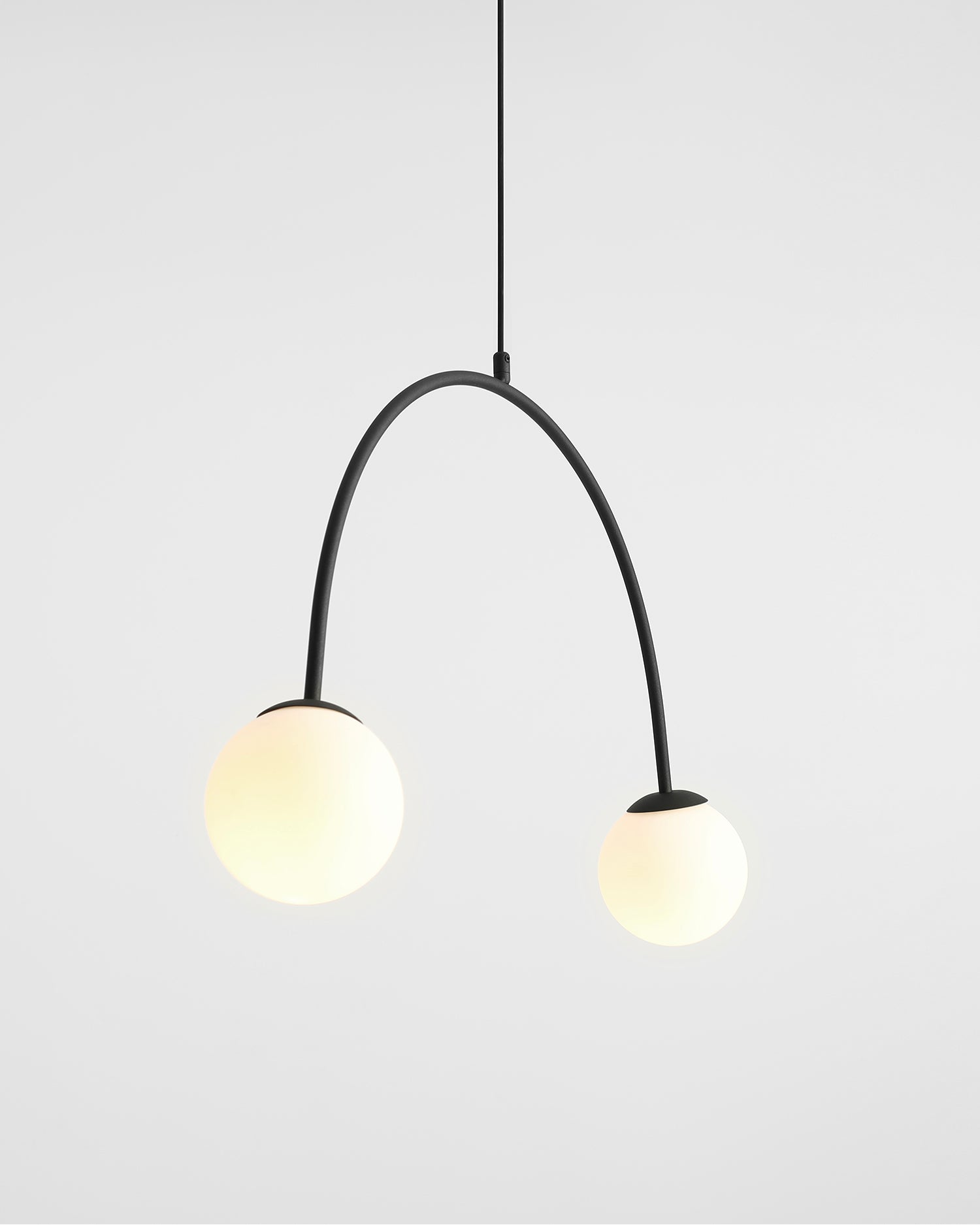 Lampada a sospensione Una, nera