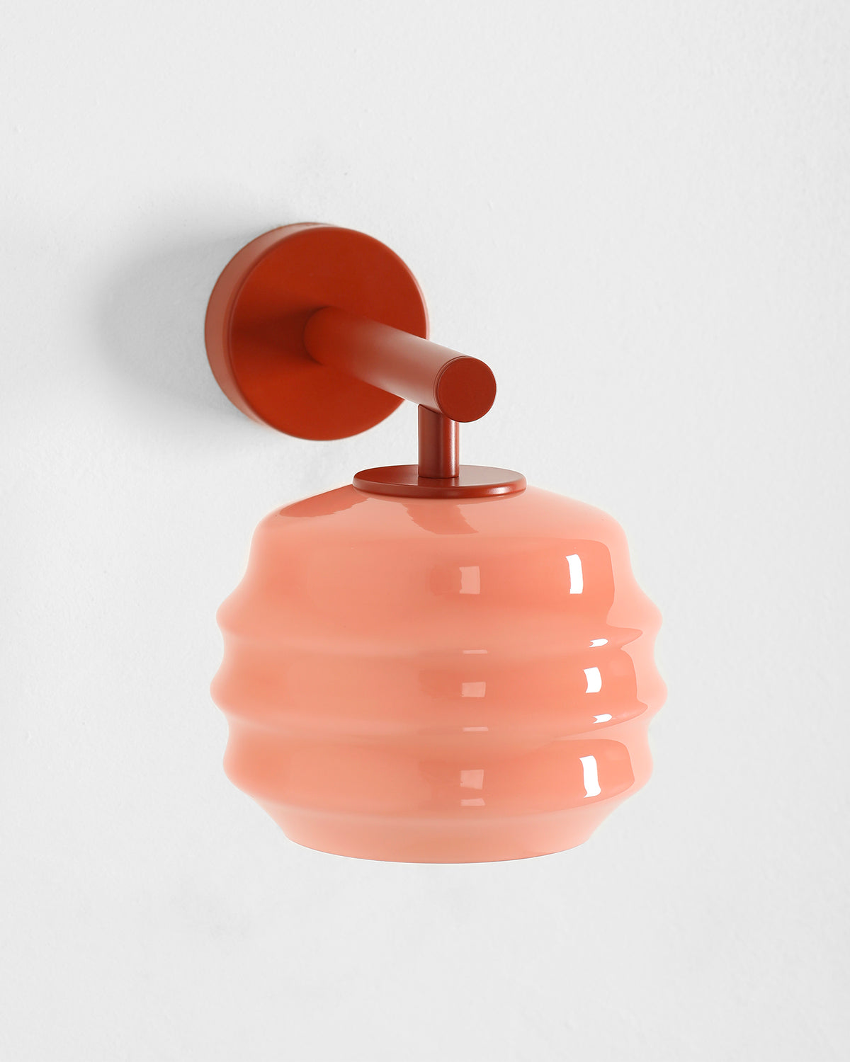 Lampada da parete in metallo e vetro Puff Glaze