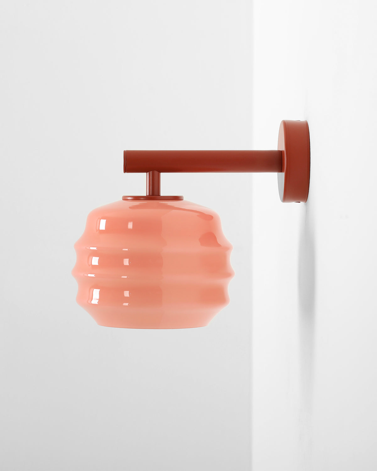Lampada da parete in metallo e vetro Puff Glaze