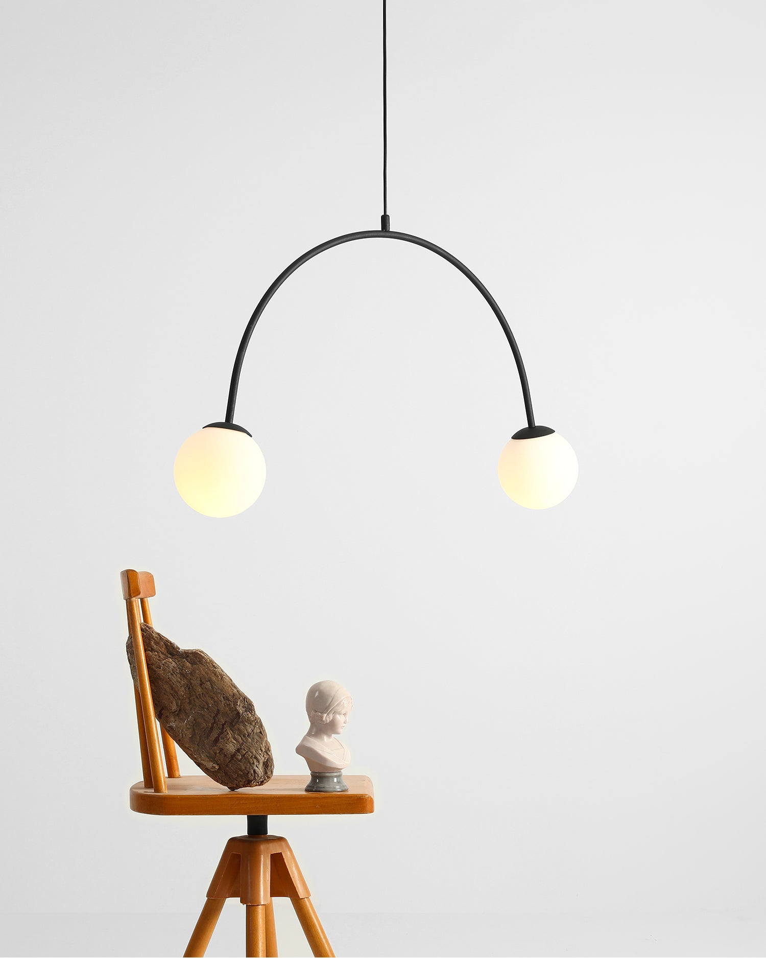 Lampada a sospensione Una, nera