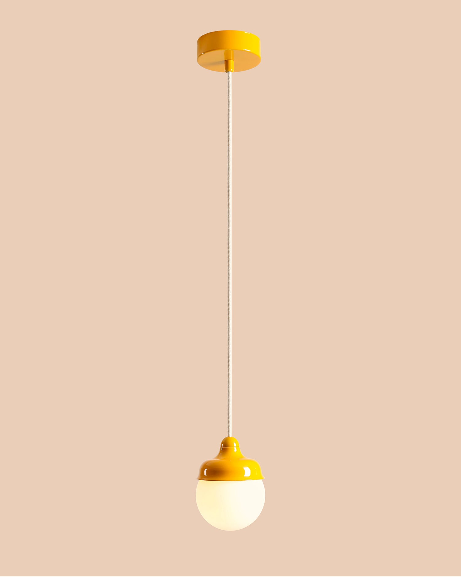 Lampada a sospensione Wave light, gialla