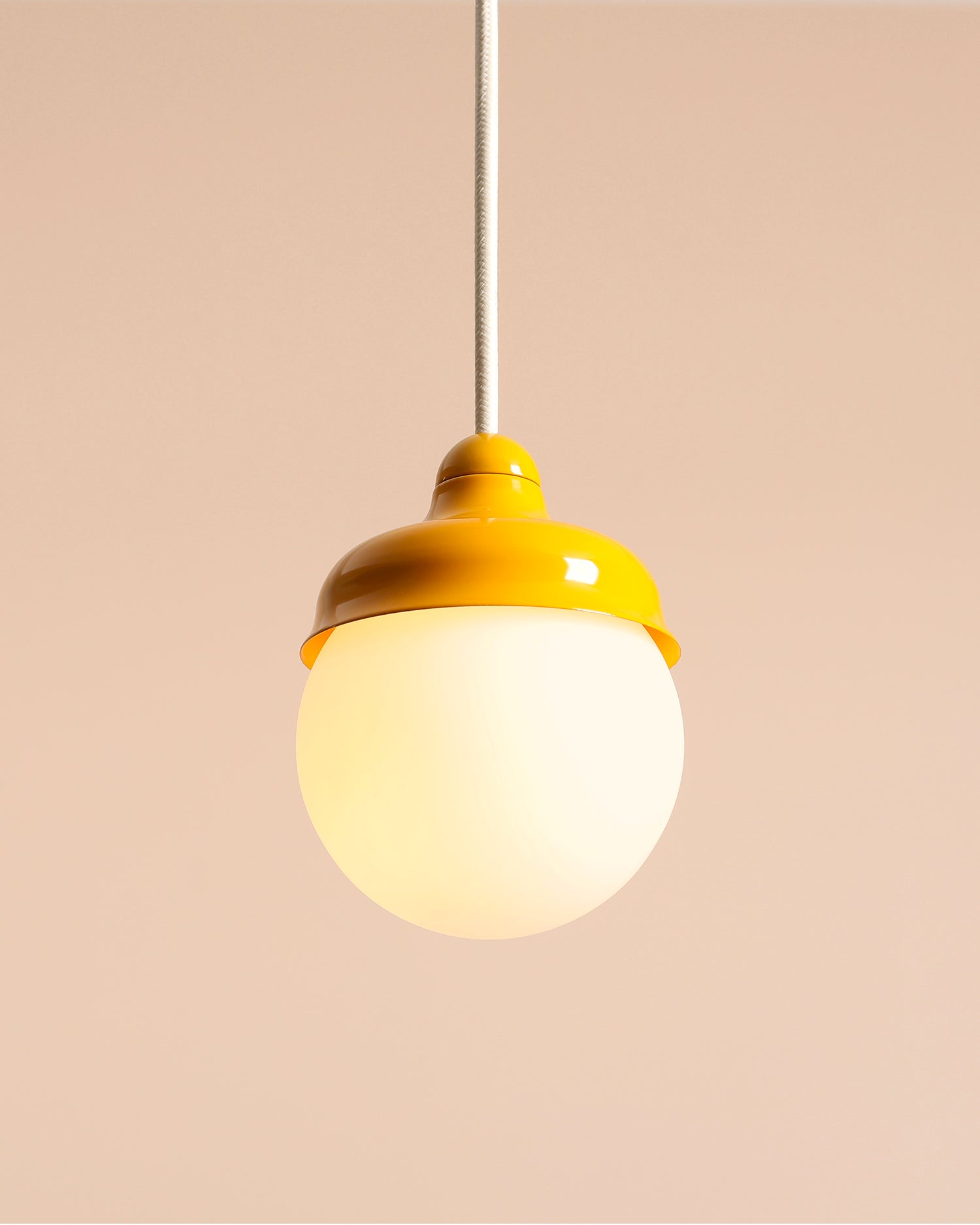 Lampada a sospensione Wave light, gialla