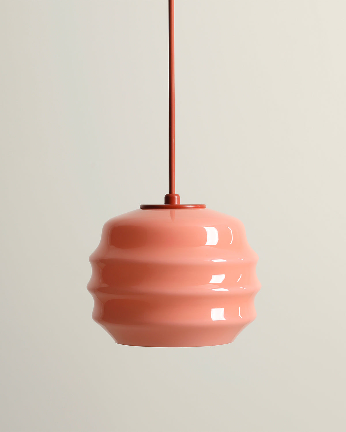 Lampada a sospensione in metallo e vetro Puff Glaze