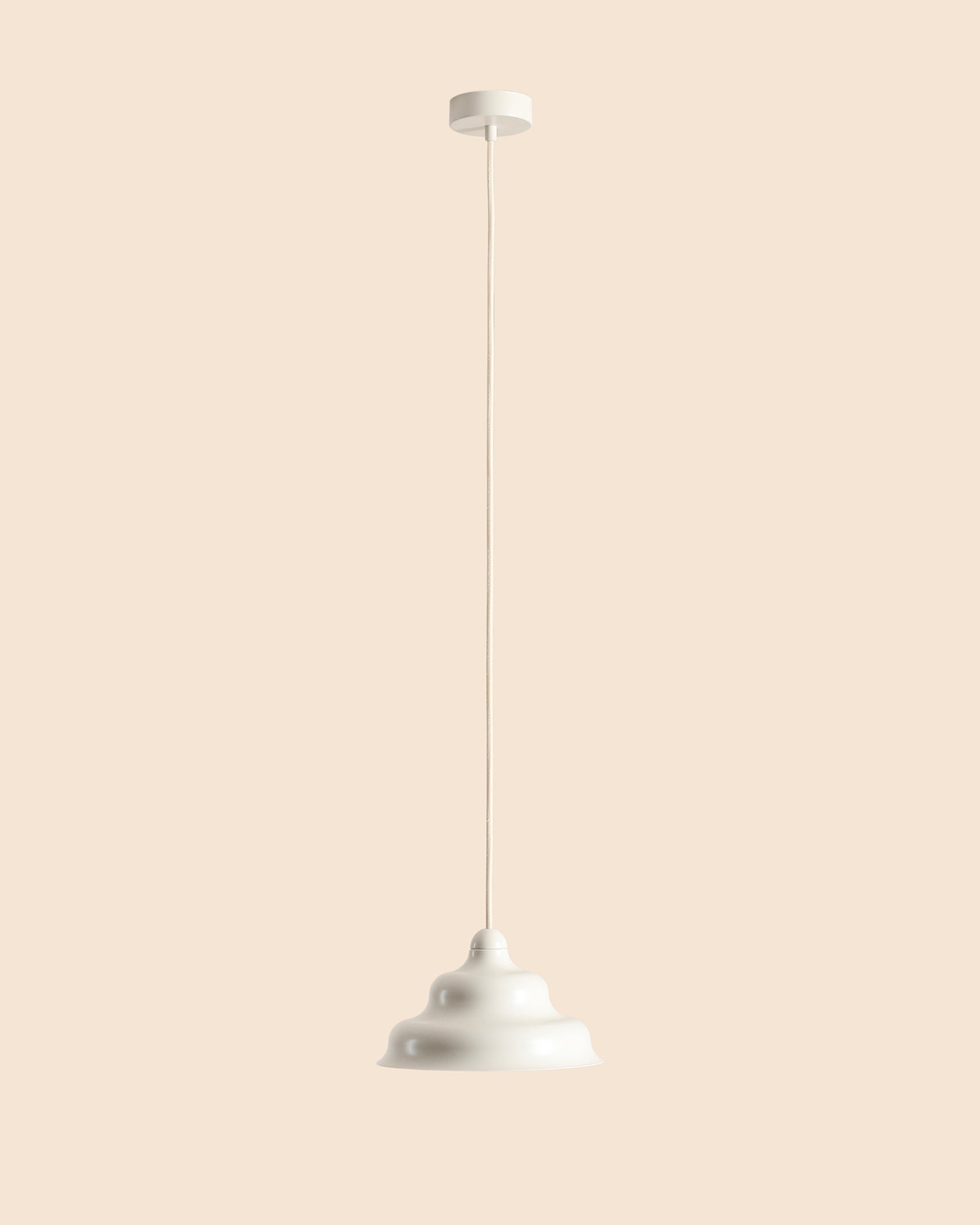 Lampada a sospensione Wave, crema