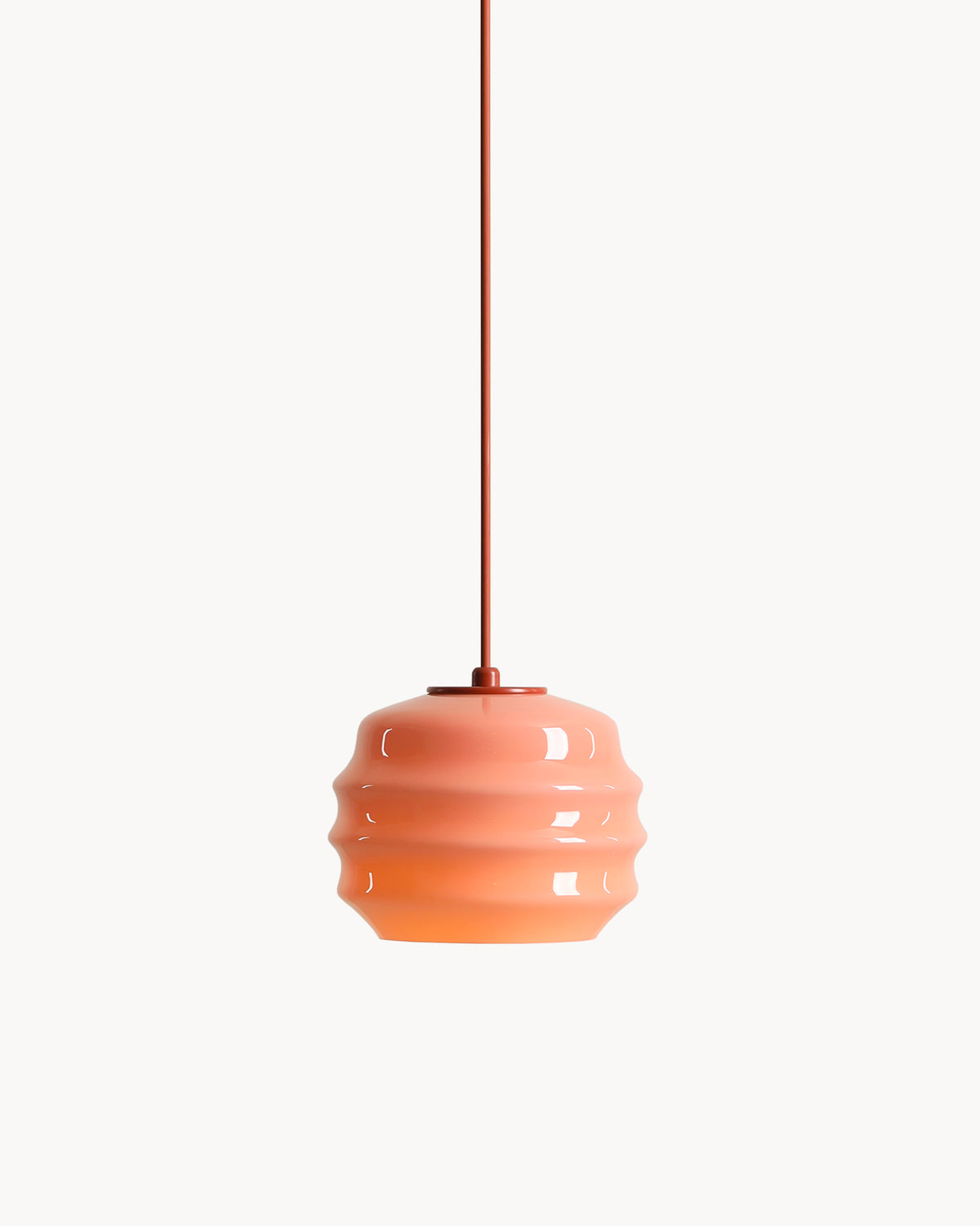 Lampada a sospensione in metallo e vetro Puff Glaze