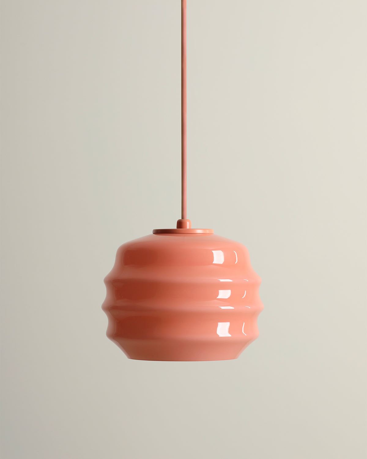 Lampada a sospensione in metallo e vetro Puff Glaze