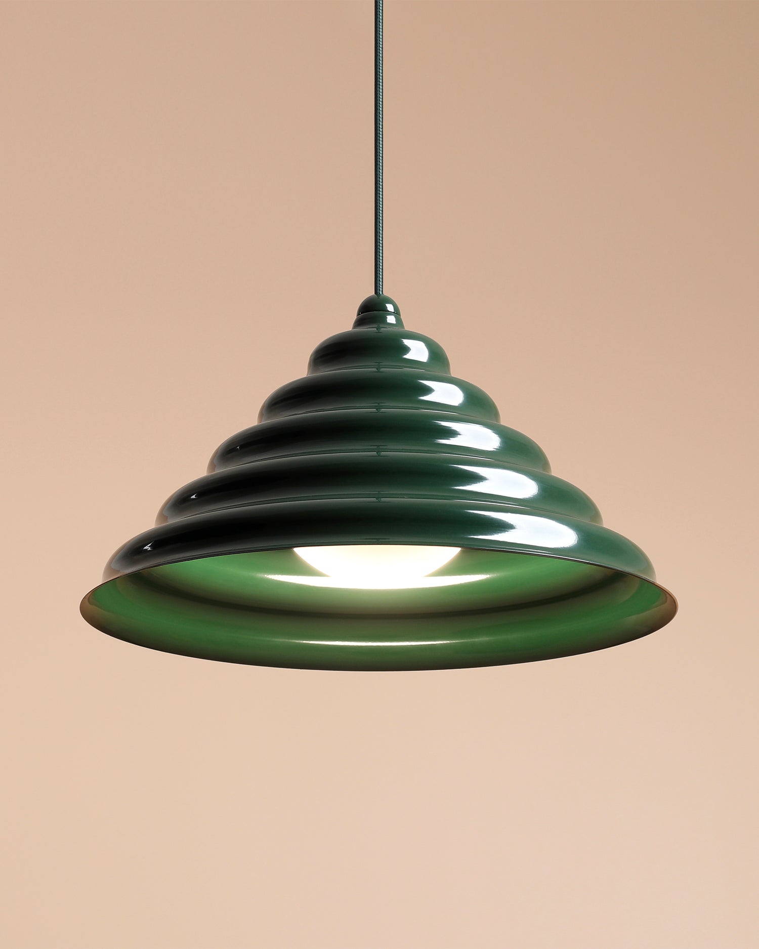 Lampada a sospensione Wave, verde