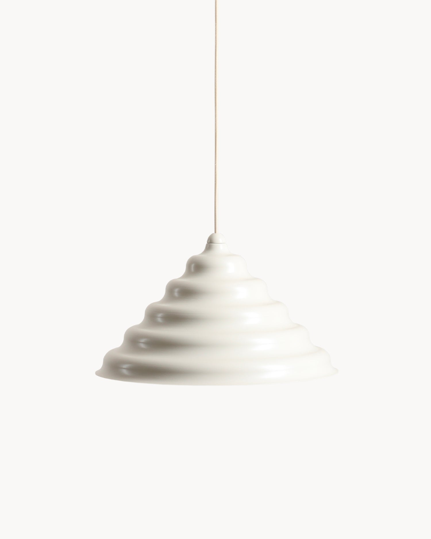 Lampada a sospensione Wave, crema