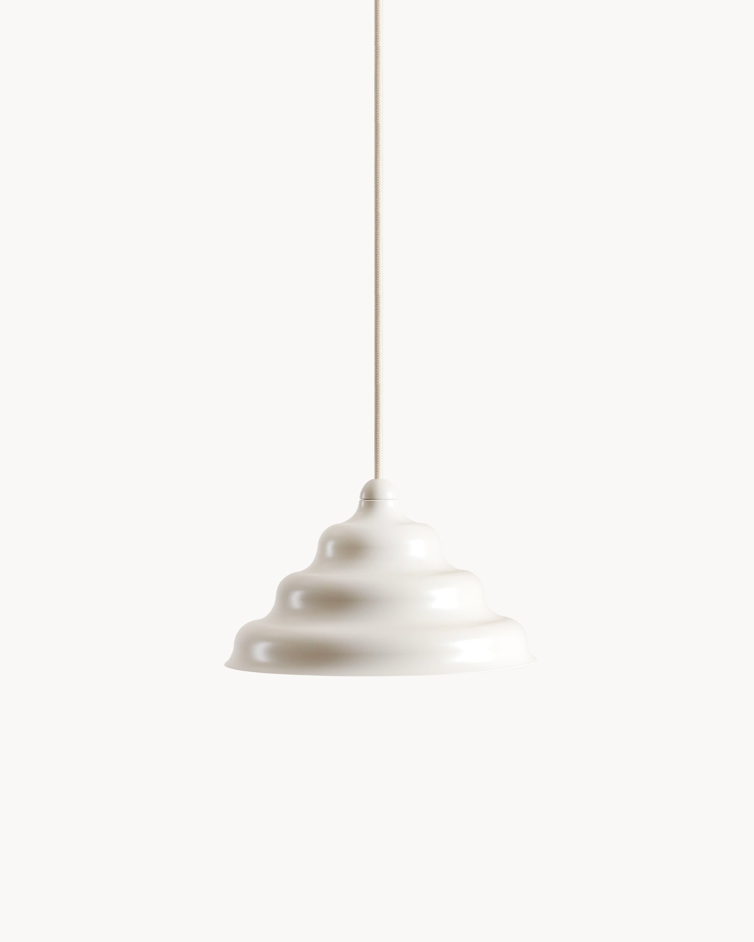Lampada a sospensione Wave, crema