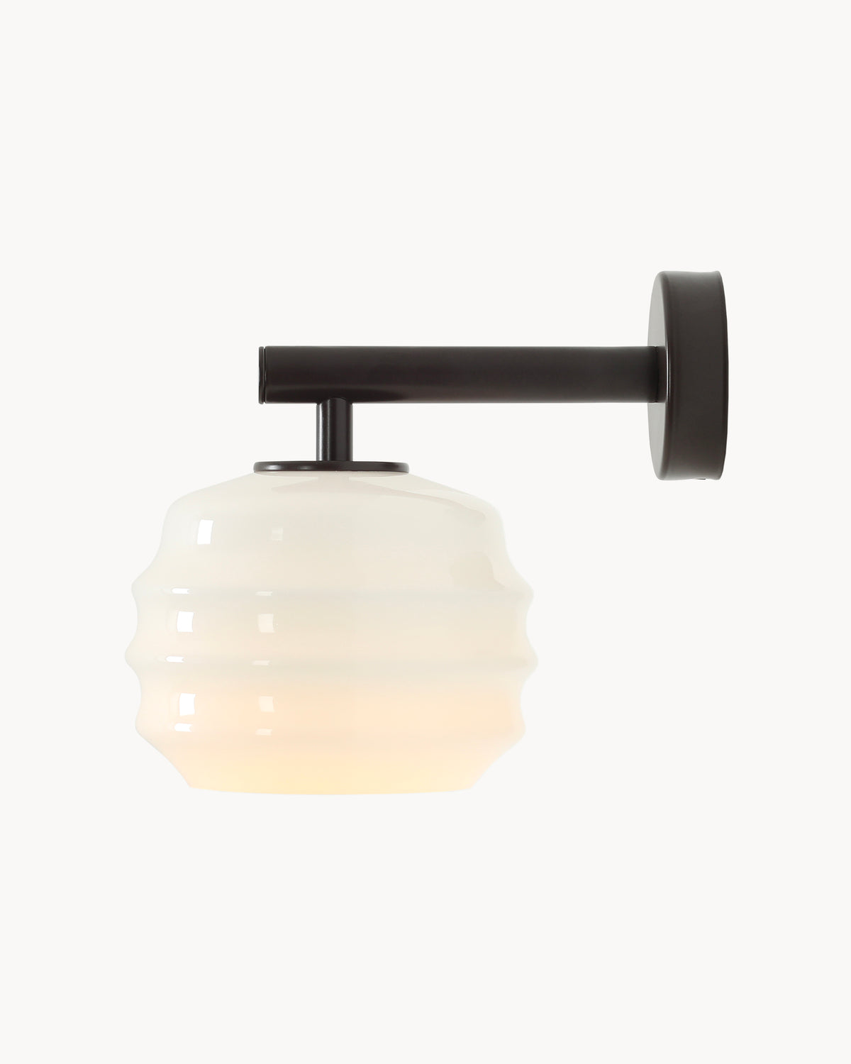 Lampada da parete in metallo e vetro Puff