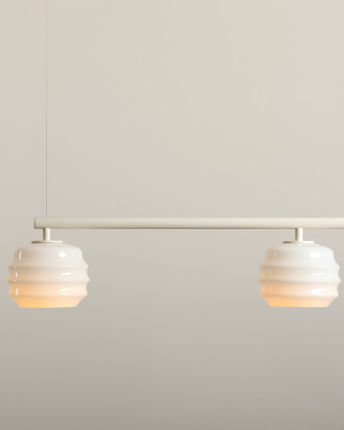 Lampada a sospensione a 3 luci in metallo e vetro Puff