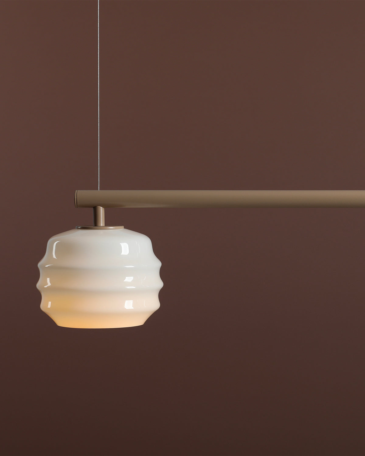 Lampada a sospensione a 3 luci in metallo e vetro Puff