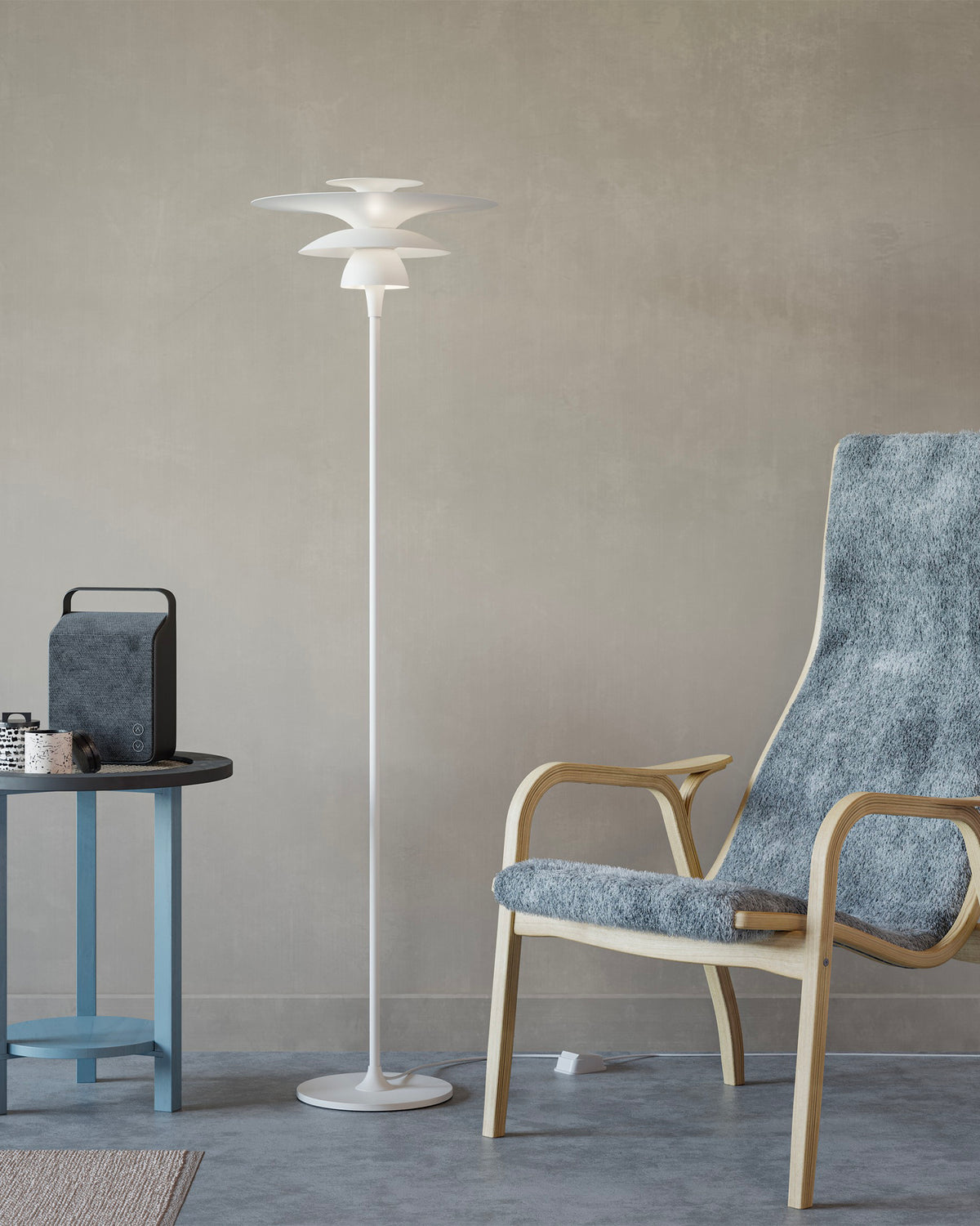 Lampada da terra in metallo Picasso