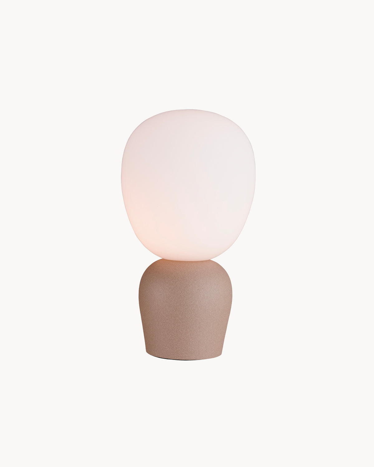 Lampada da tavolo in metallo e vetro opalino Buddy