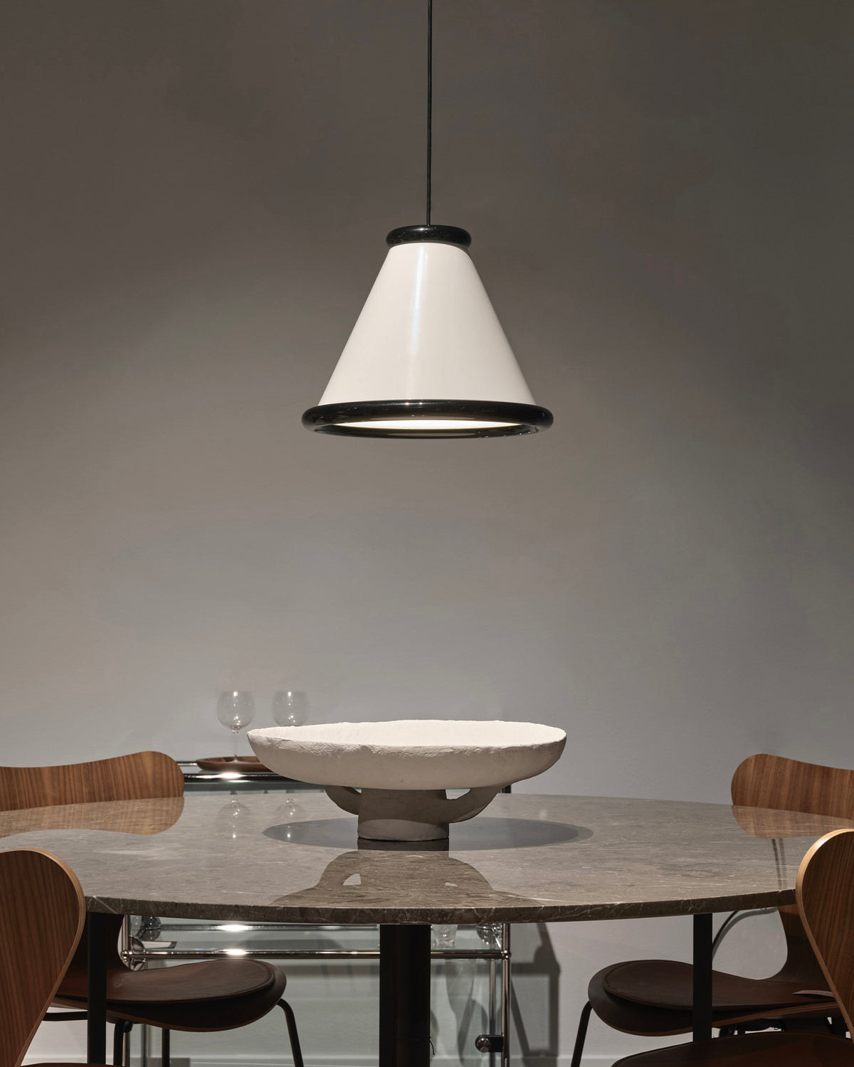 Lampada a sospensione in alluminio Belle