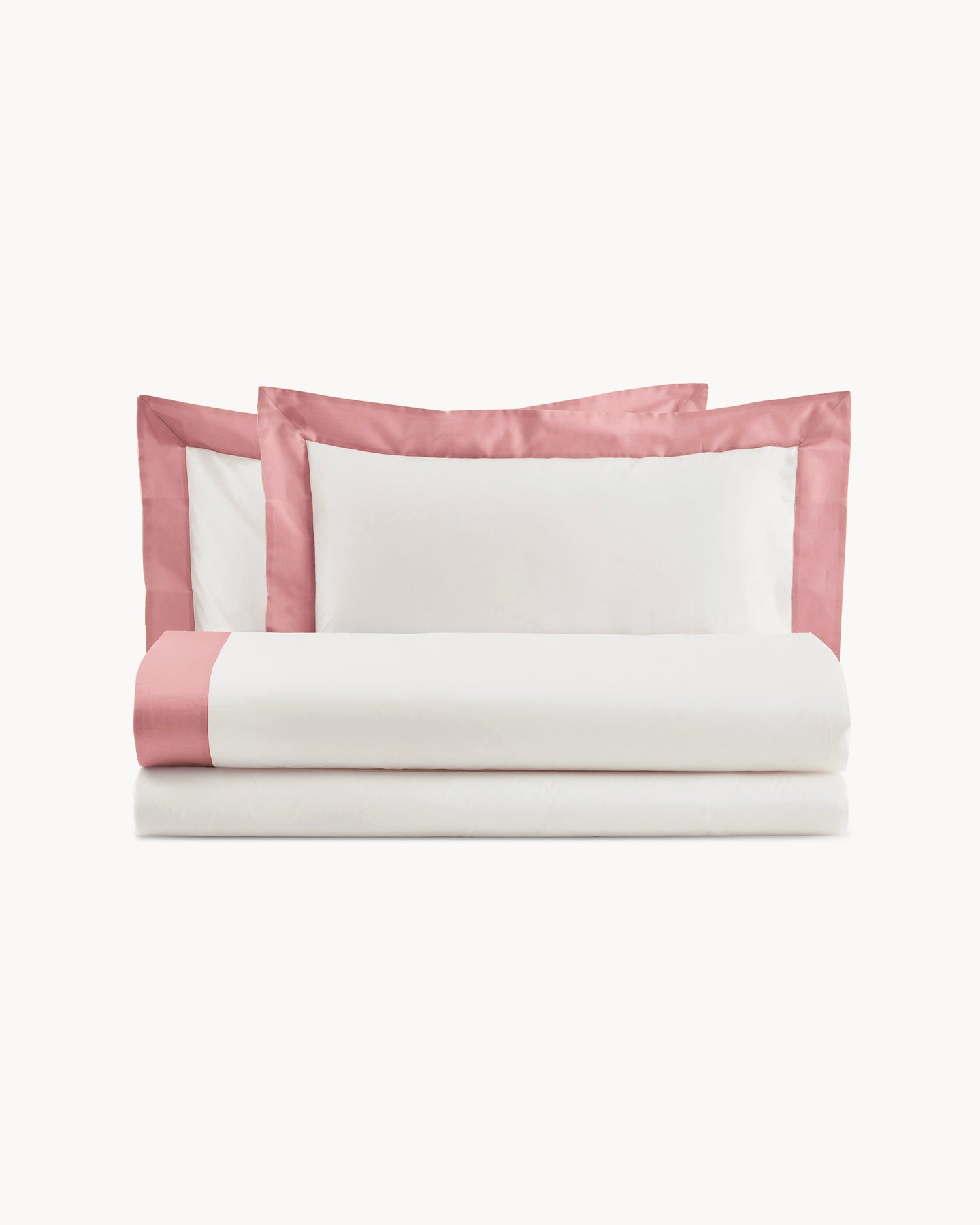 Completo letto in cotone con balze in raso Diamante, 16 colori disponibili