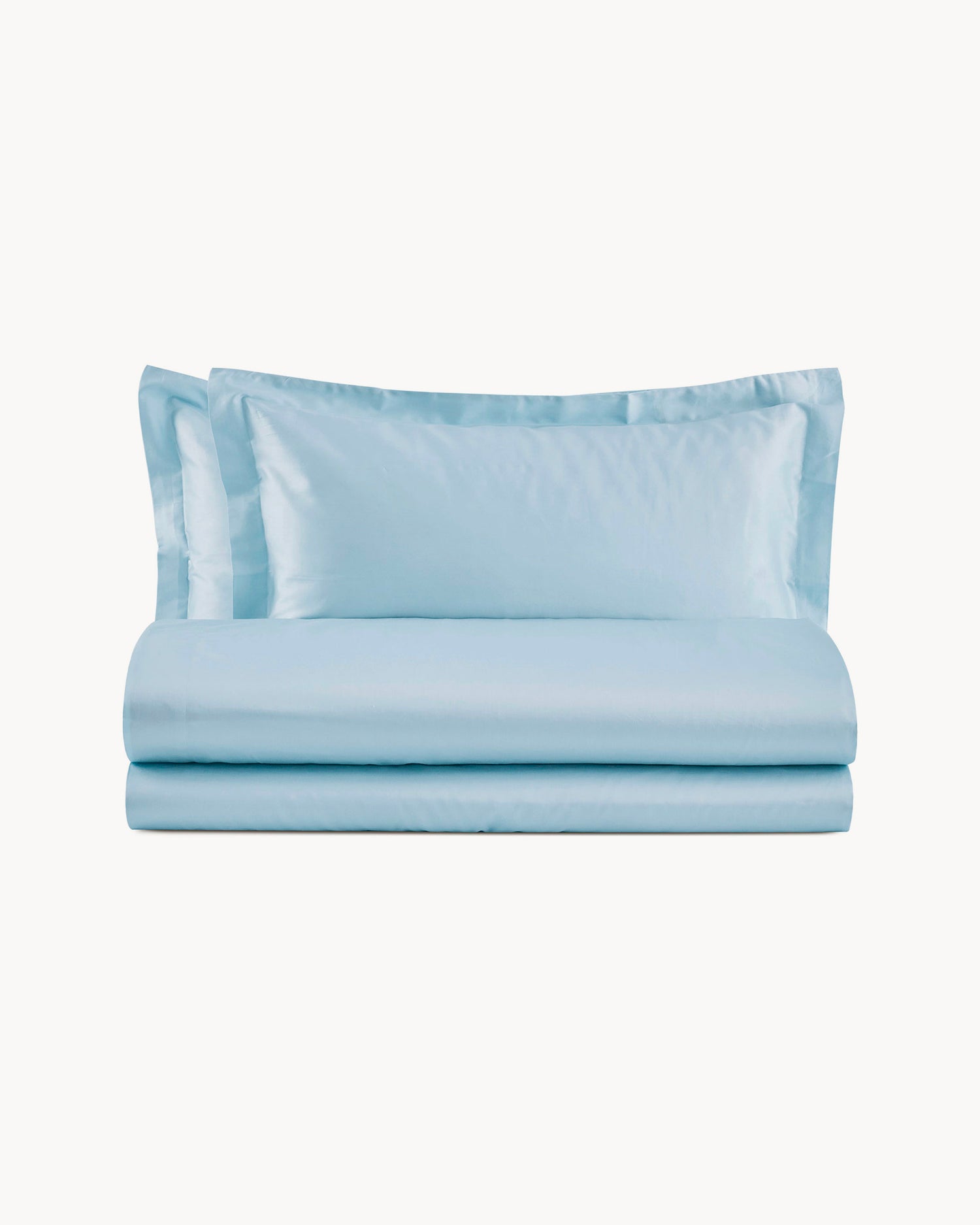 Completo letto matrimoniale in raso di cotone Ametista, 16 colori disponibili