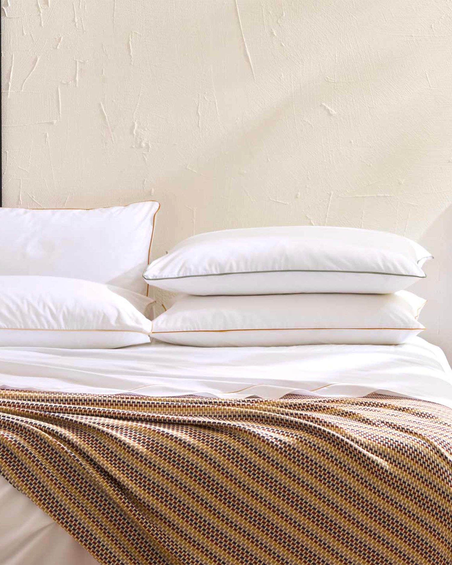 Completo letto matrimoniale in percalle Piper, 5 colori disponibili