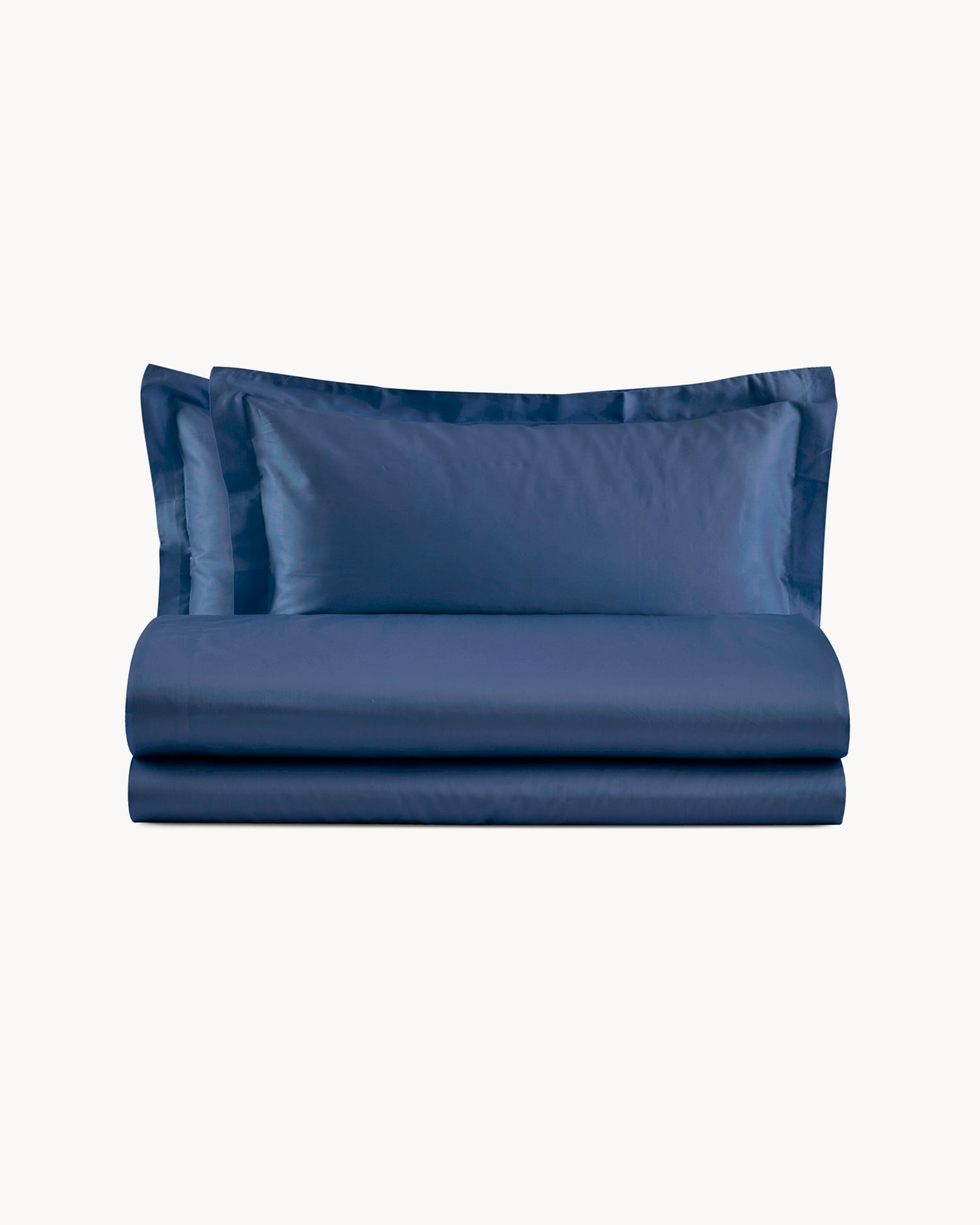 Completo letto matrimoniale in raso di cotone Ametista, 16 colori disponibili