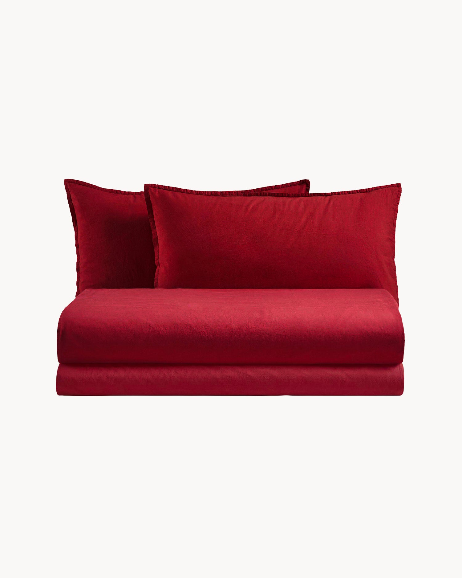 Parure copripiumino matrimoniale in puro cotone Rio, 26 colori disponibili