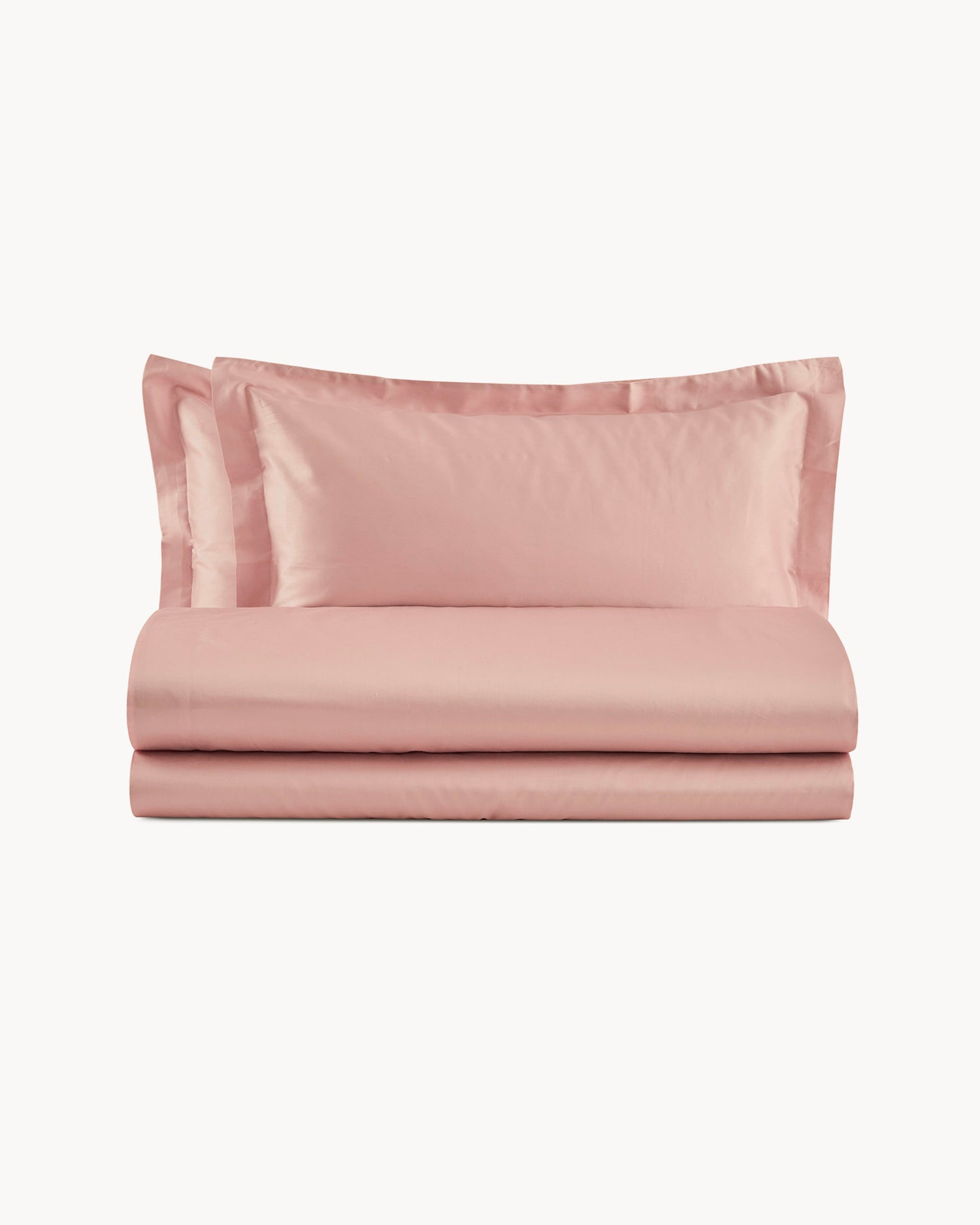 Completo letto matrimoniale in raso di cotone Ametista, 16 colori disponibili