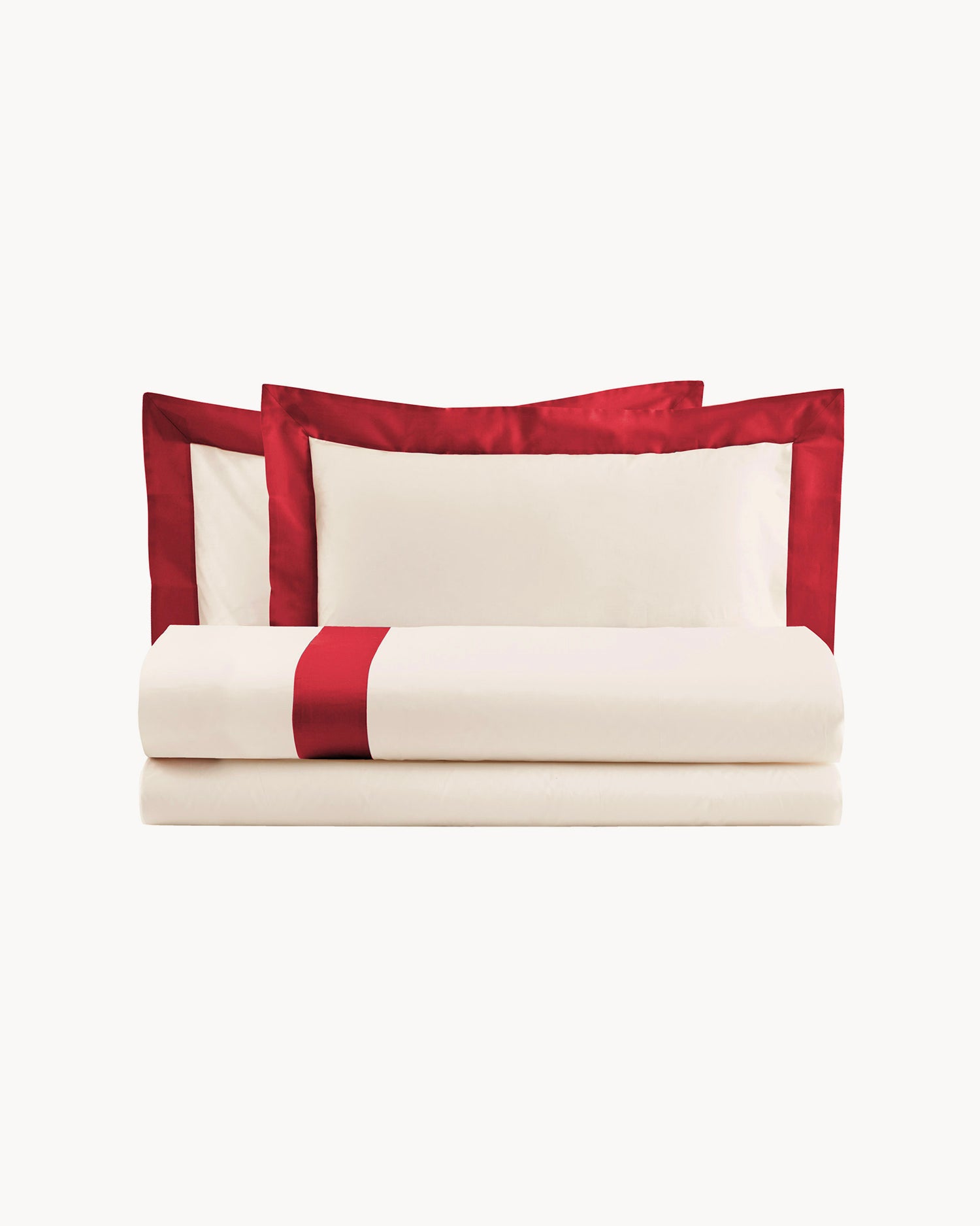 Parure copripiumino in cotone con balze in raso Diamante, 16 colori disponibili