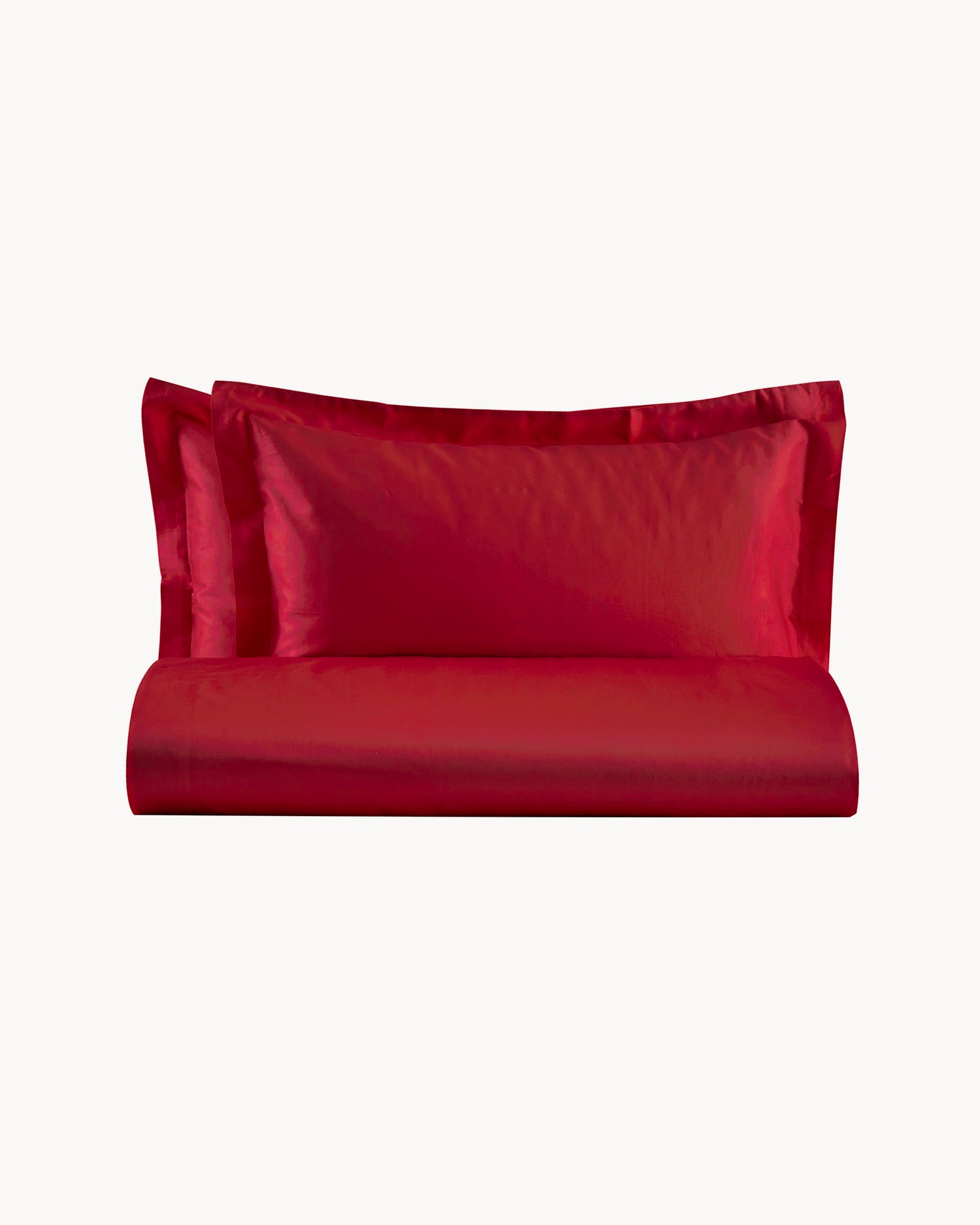 Parure copripiumino matrimoniale in raso di cotone Ametista, 16 colori disponibili