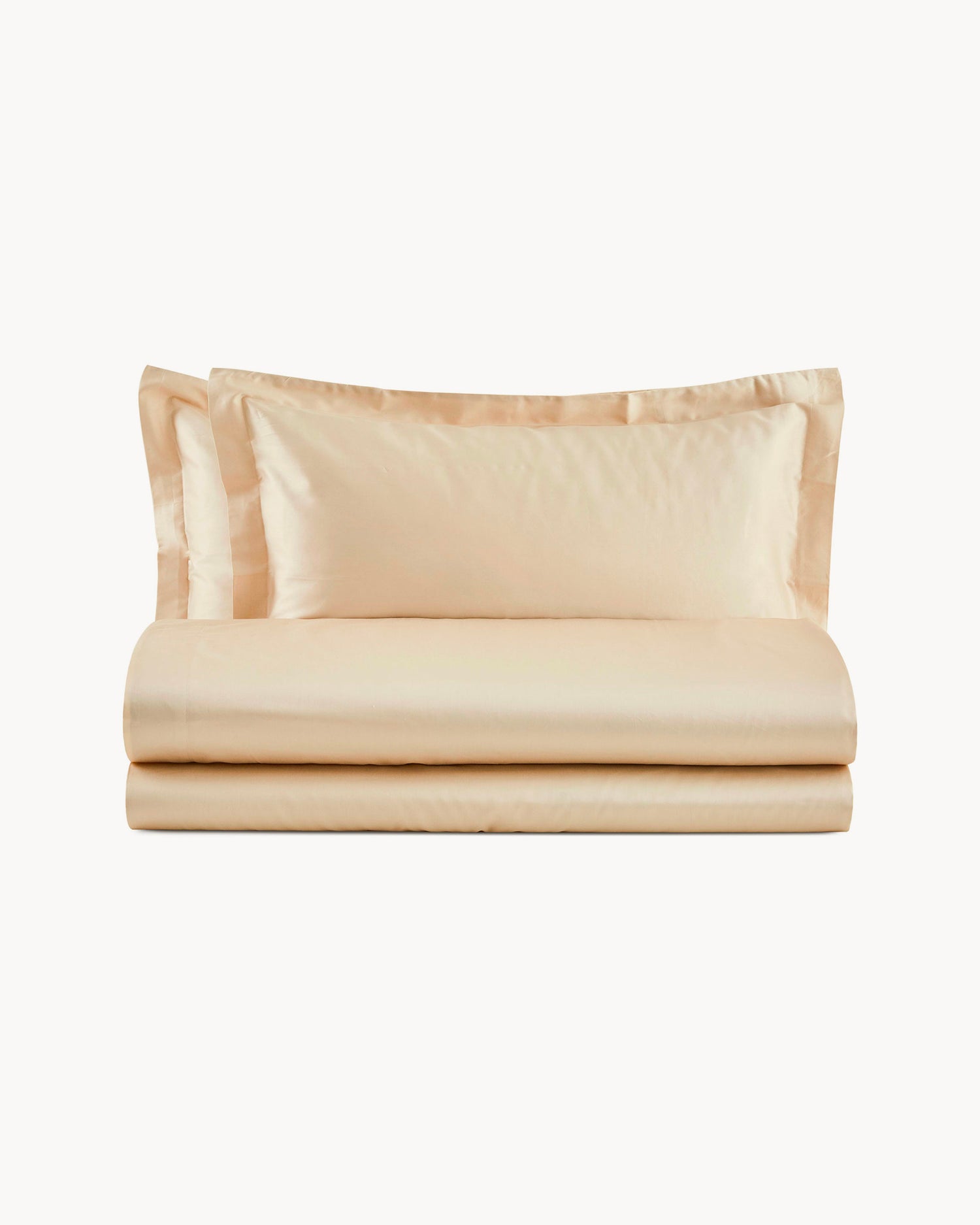 Completo letto matrimoniale in raso di cotone Ametista, 16 colori disponibili