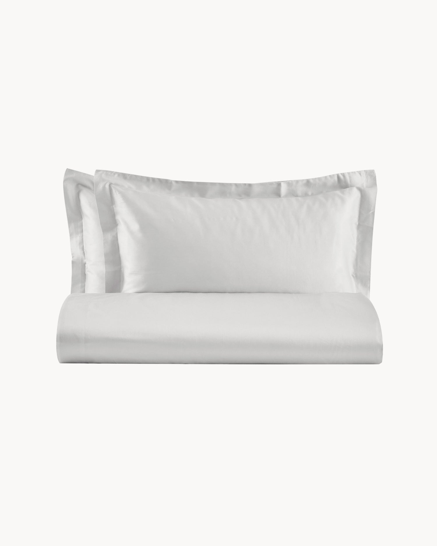 Parure copripiumino matrimoniale in raso di cotone Ametista, 16 colori disponibili