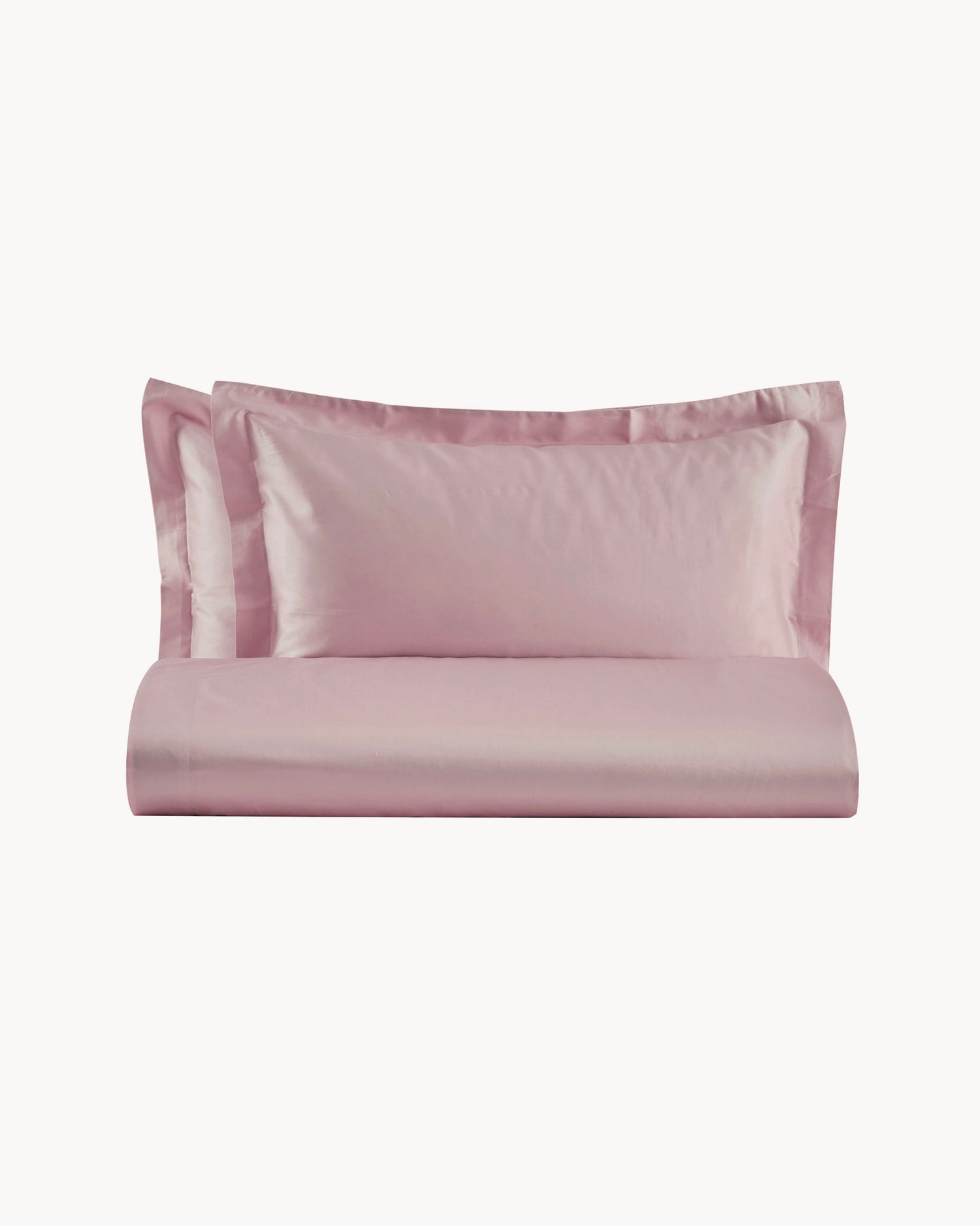 Parure copripiumino matrimoniale in raso di cotone Ametista, 16 colori disponibili