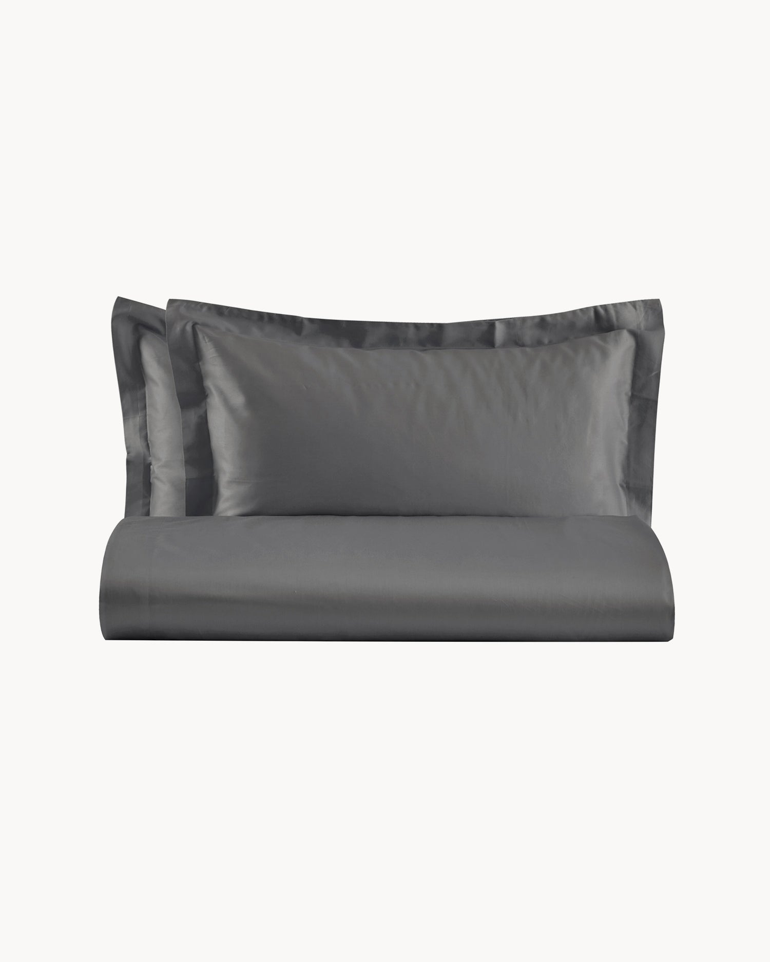 Parure copripiumino matrimoniale in raso di cotone Ametista, 16 colori disponibili