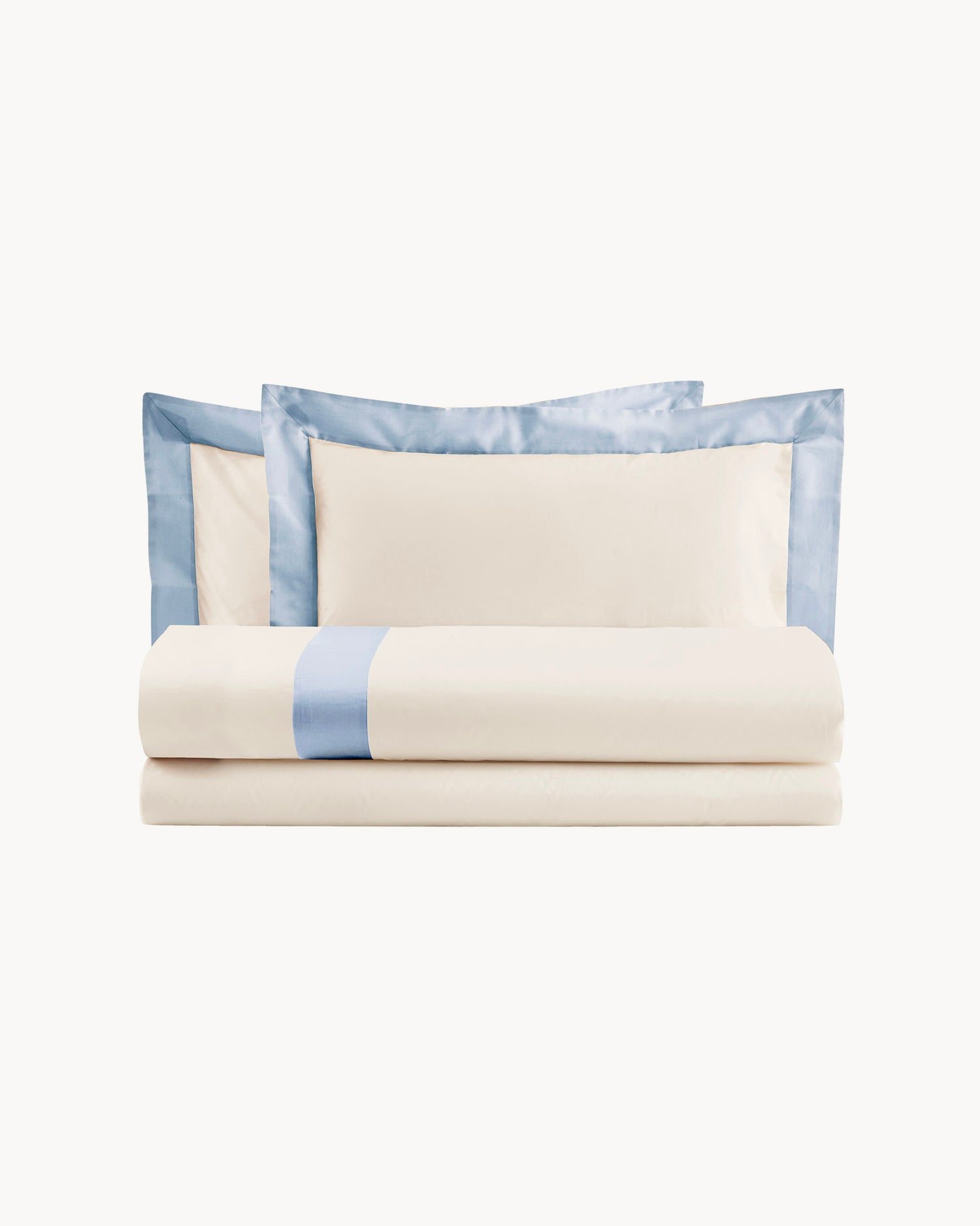 Parure copripiumino in cotone con balze in raso Diamante, 16 colori disponibili