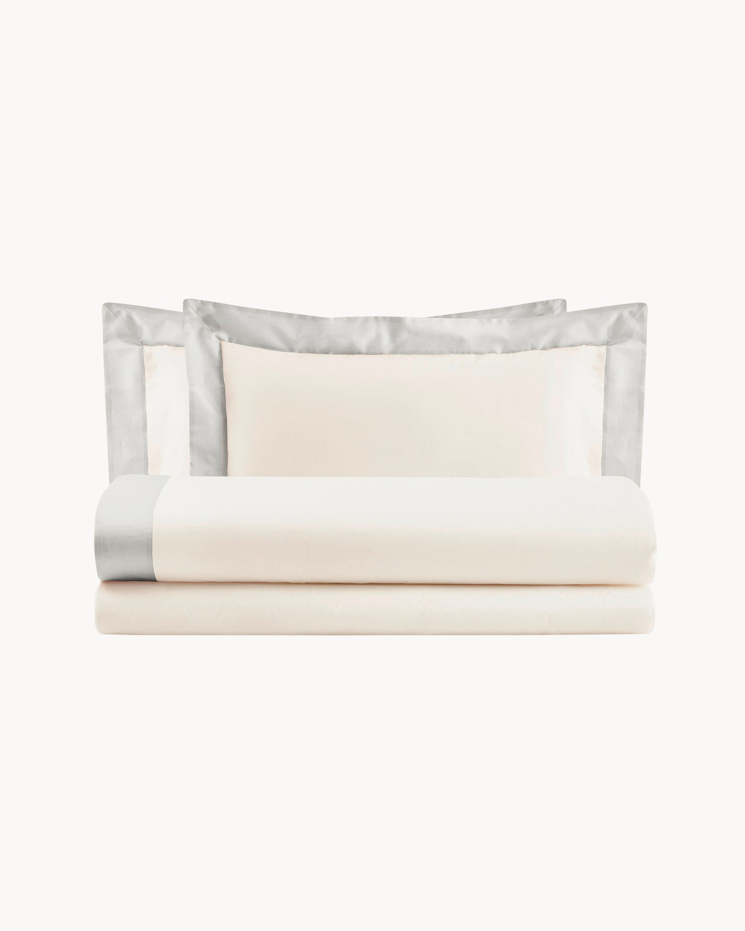 Completo letto in cotone con balze in raso Diamante, 16 colori disponibili