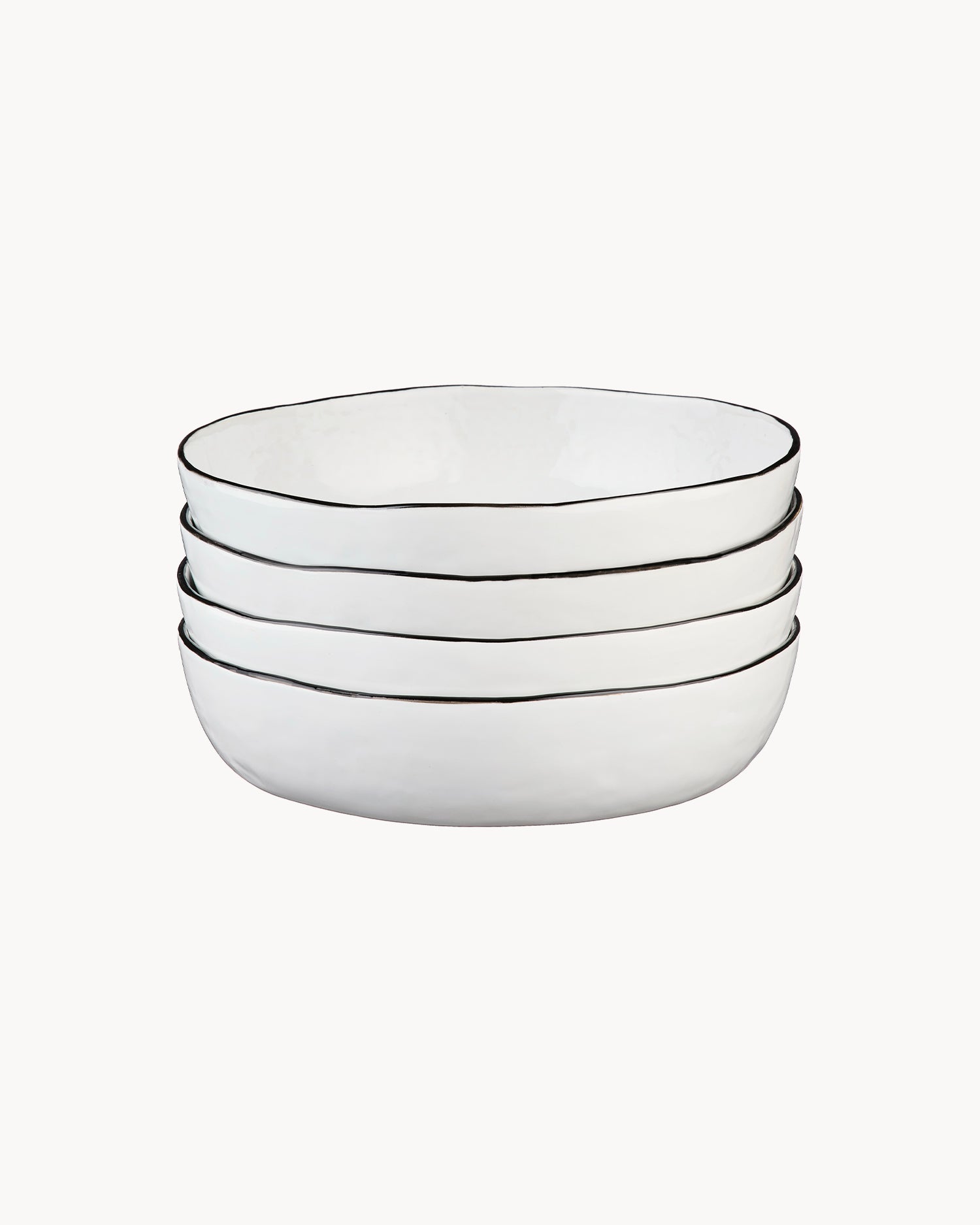 Set 4 piatti fondi in grès Pure