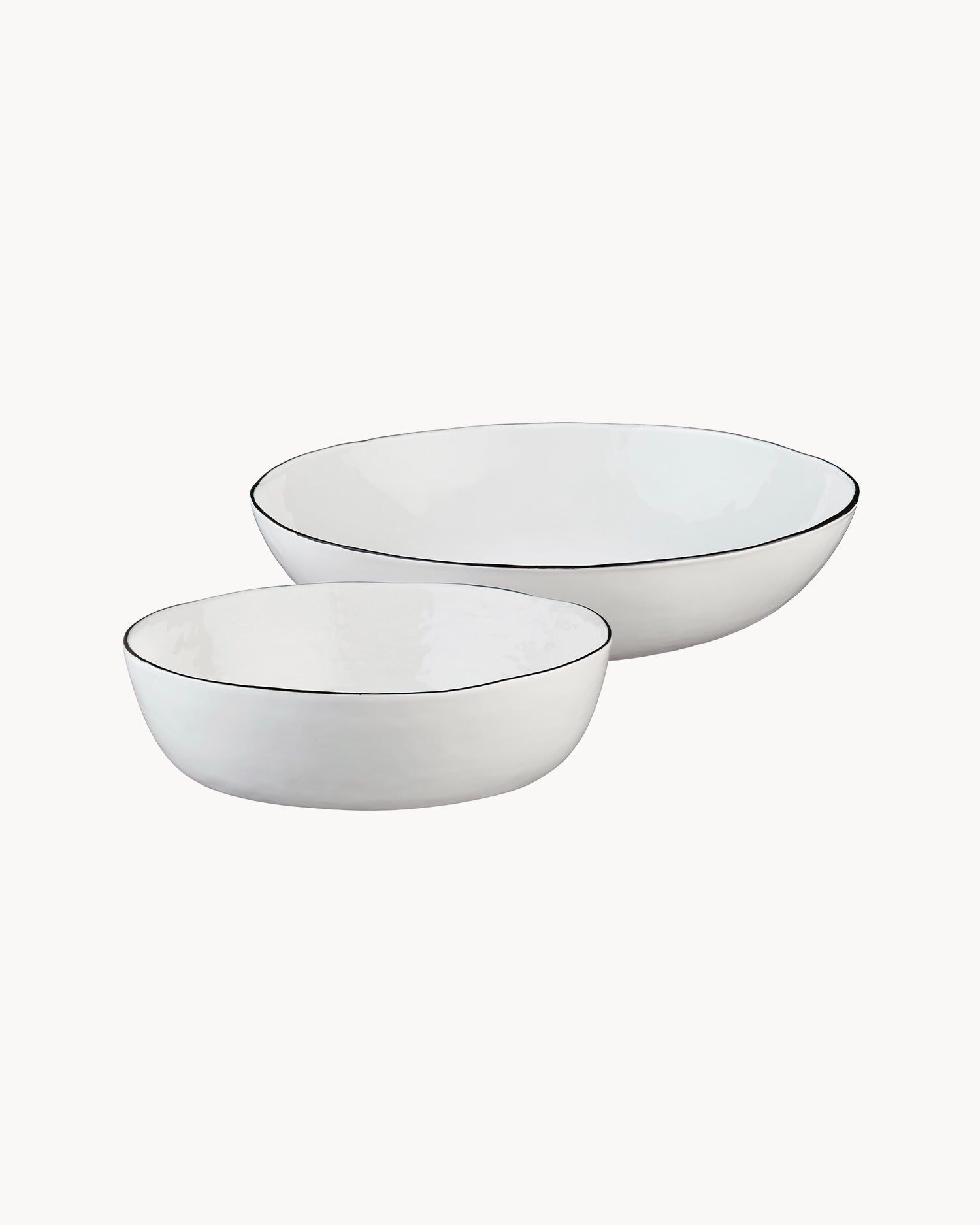 Set 2 portafrutta in grès Pure