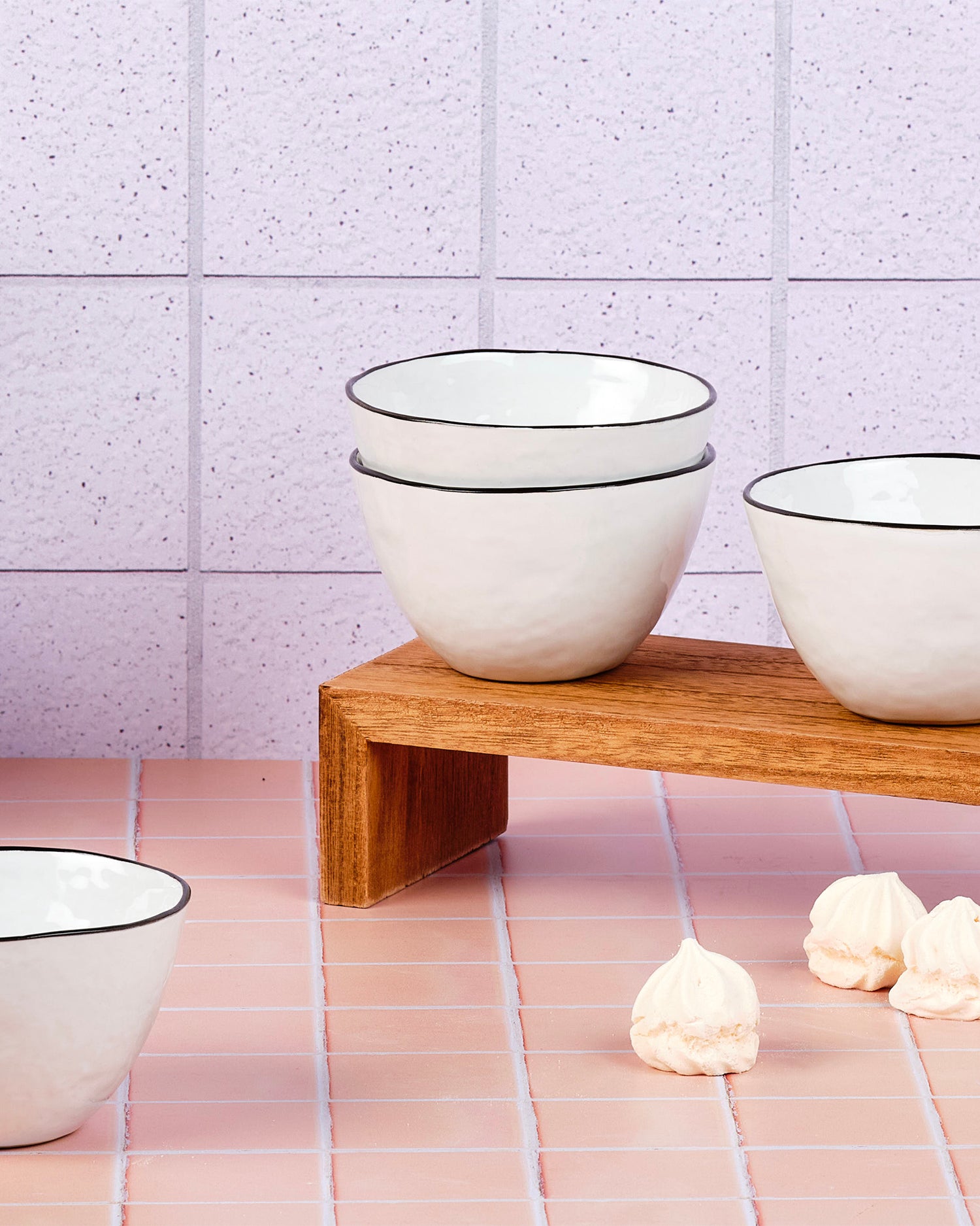 Set 4 piatti bowl in grès Pure