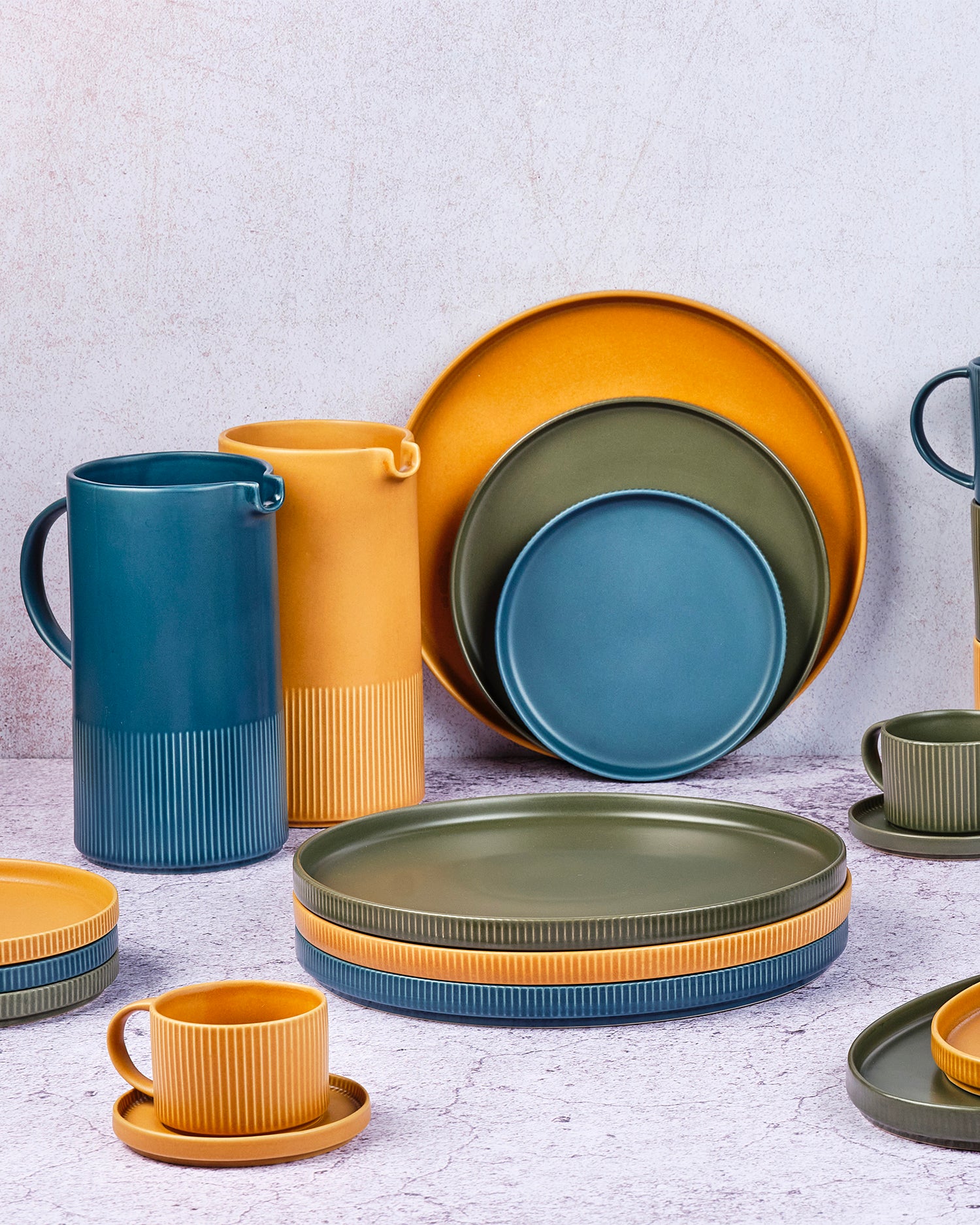 Set 4 tazze in grès Scandi