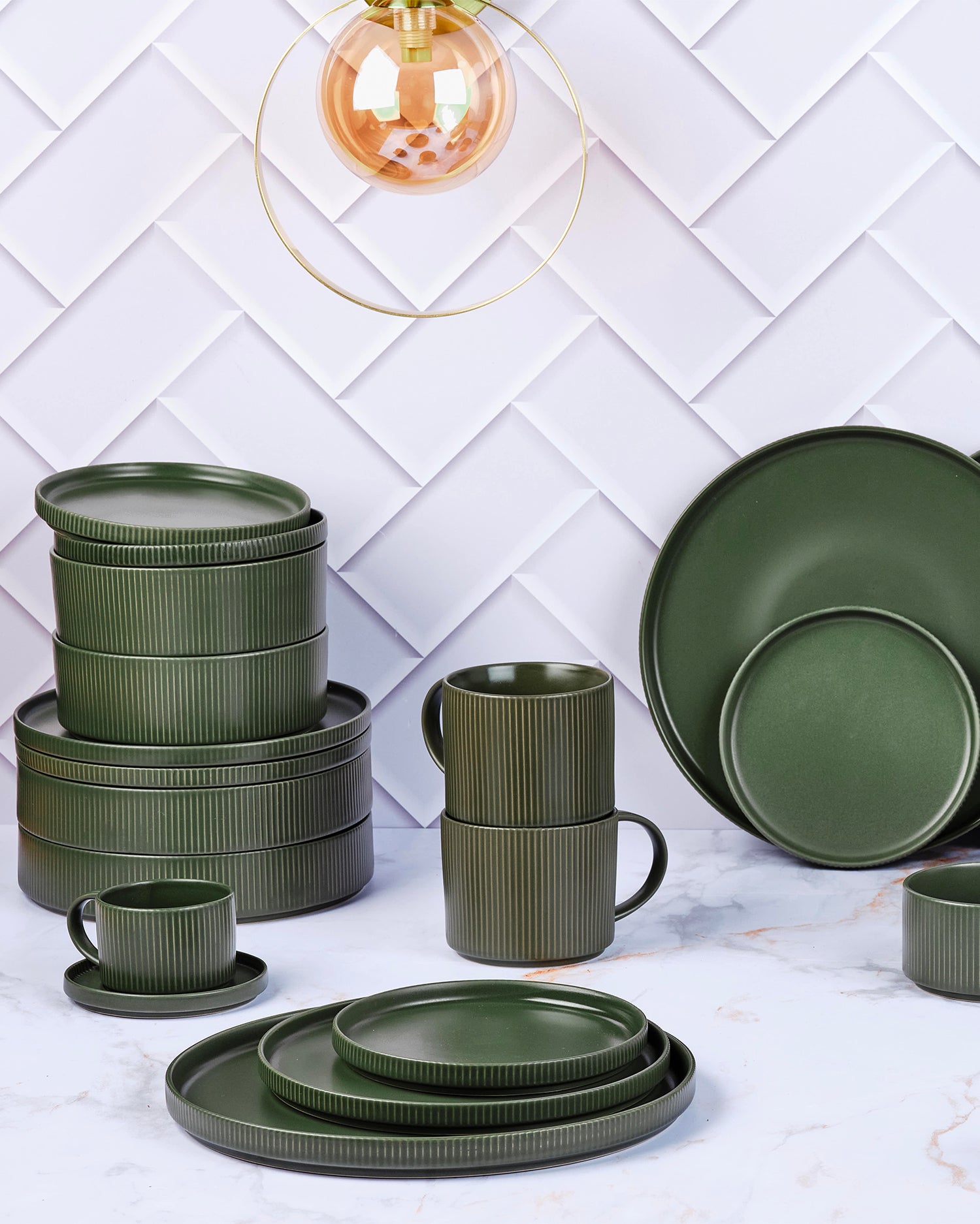Set 3 piatti da portata in grès Scandi